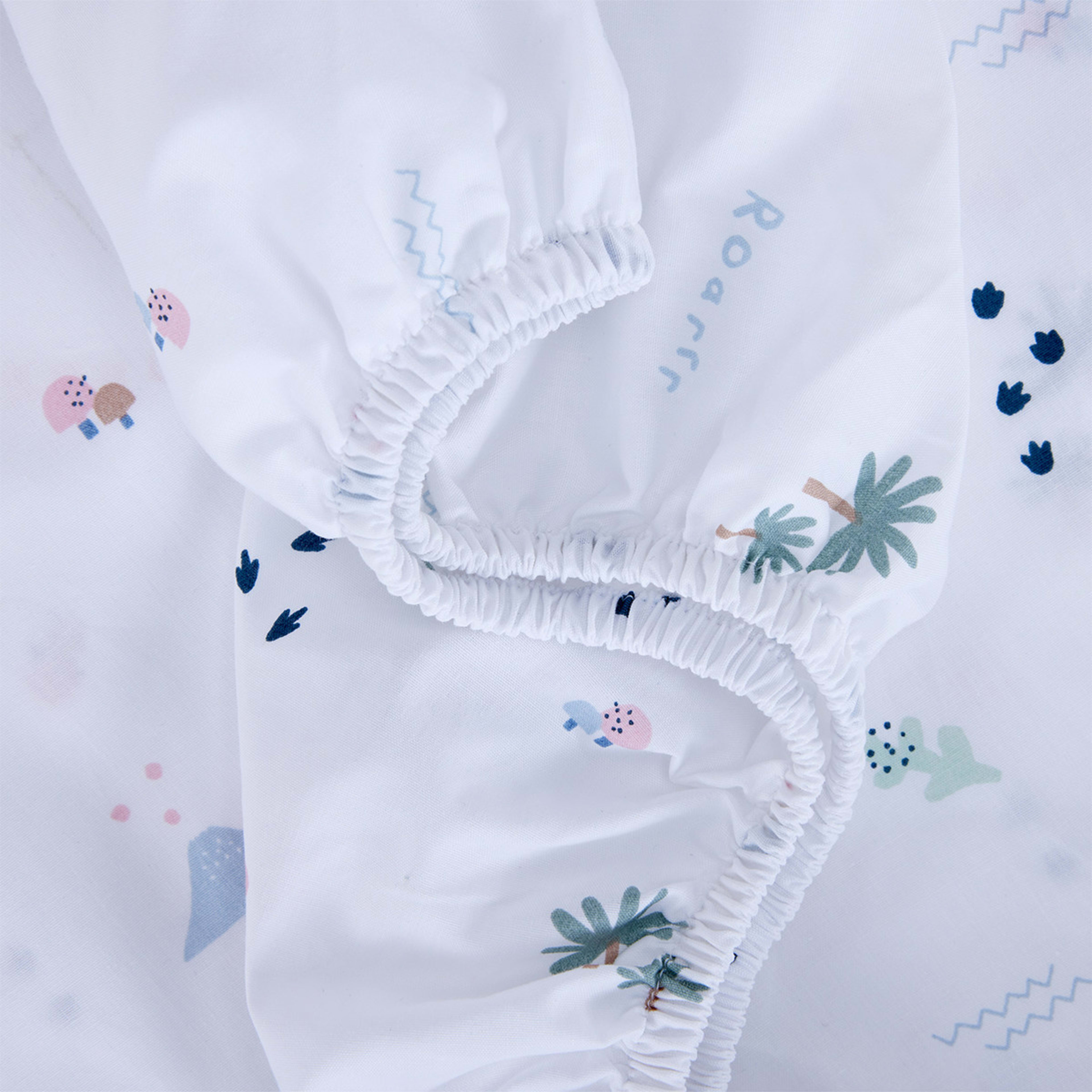 2 Pack Organic Cotton Fitted Cot Sheets Dino Print Kmart