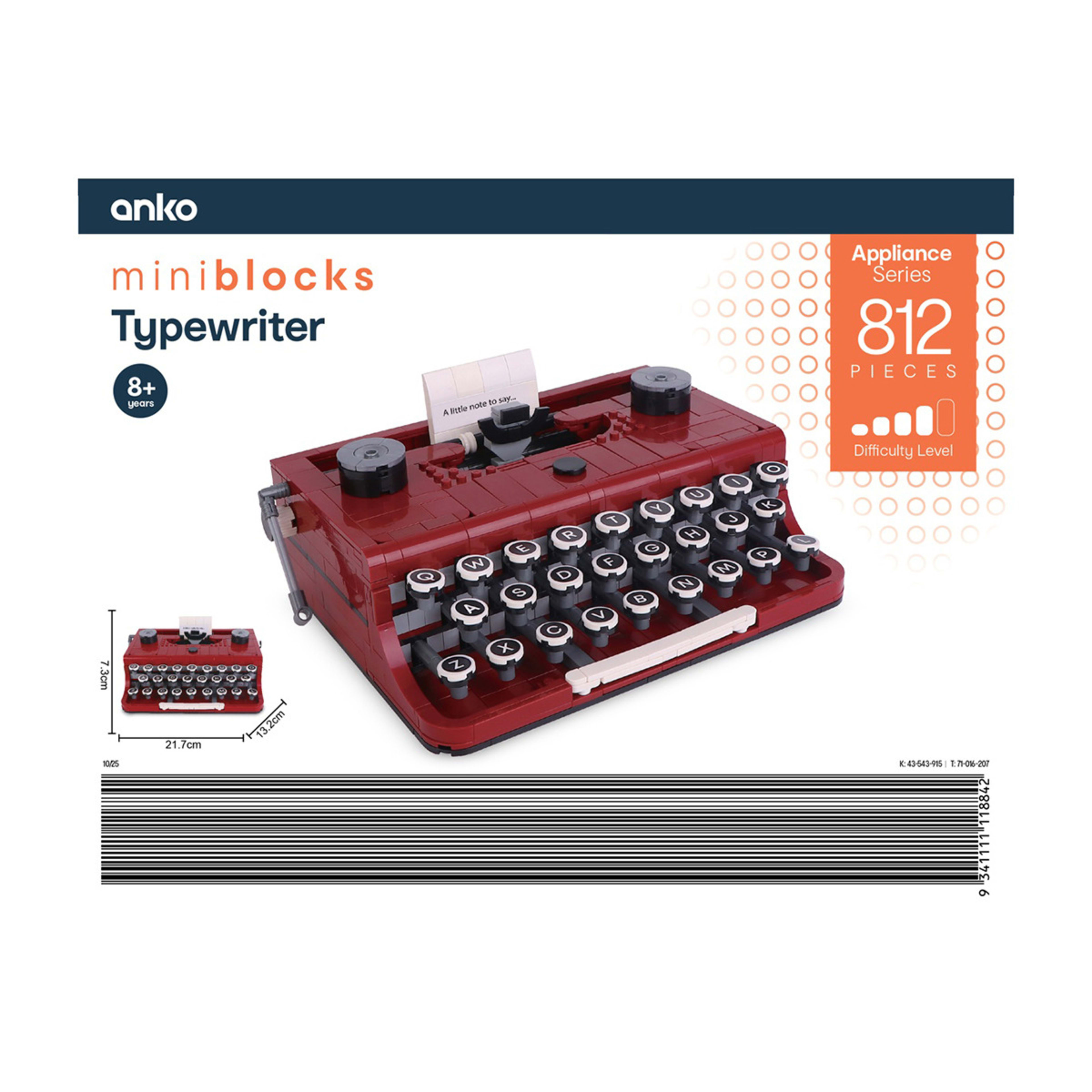 3 812 Pieces Mini Blocks Appliance Series: Typewriter, 3 of 3