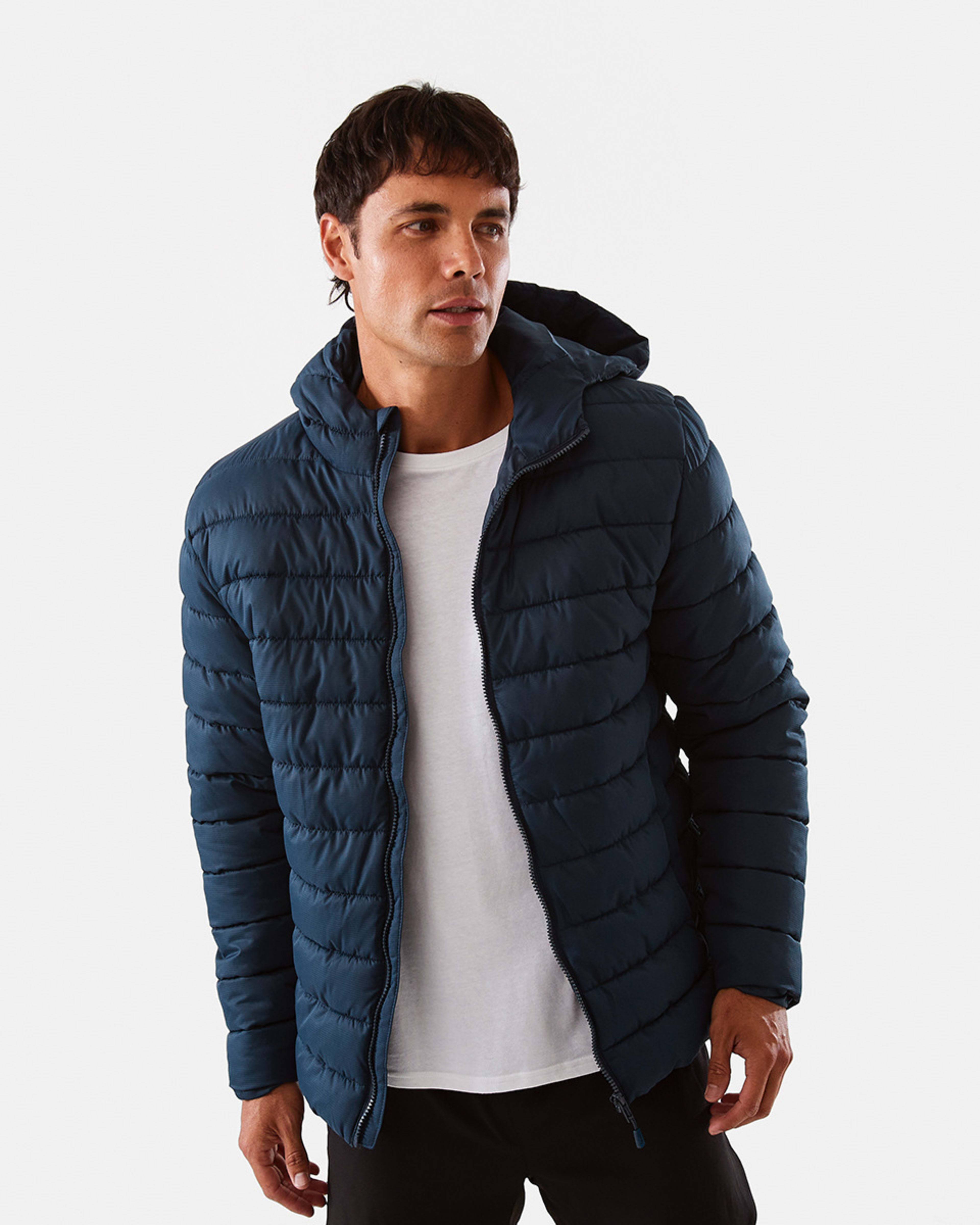 Active Mens Outdoor Solid Puffer Jacket Kmart