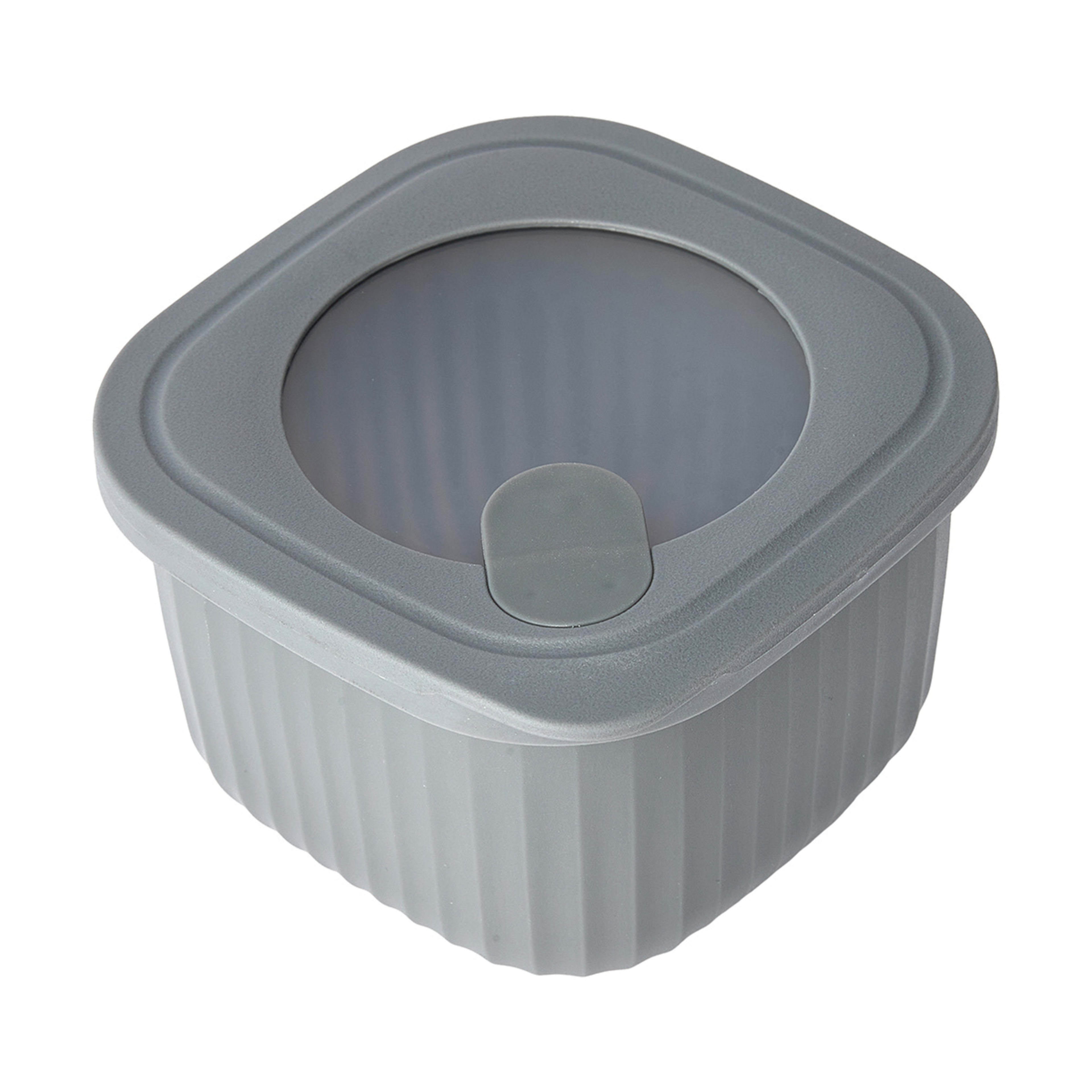9 4 Piece Square Nested Food Storage Set - Grey, 9 of 10
