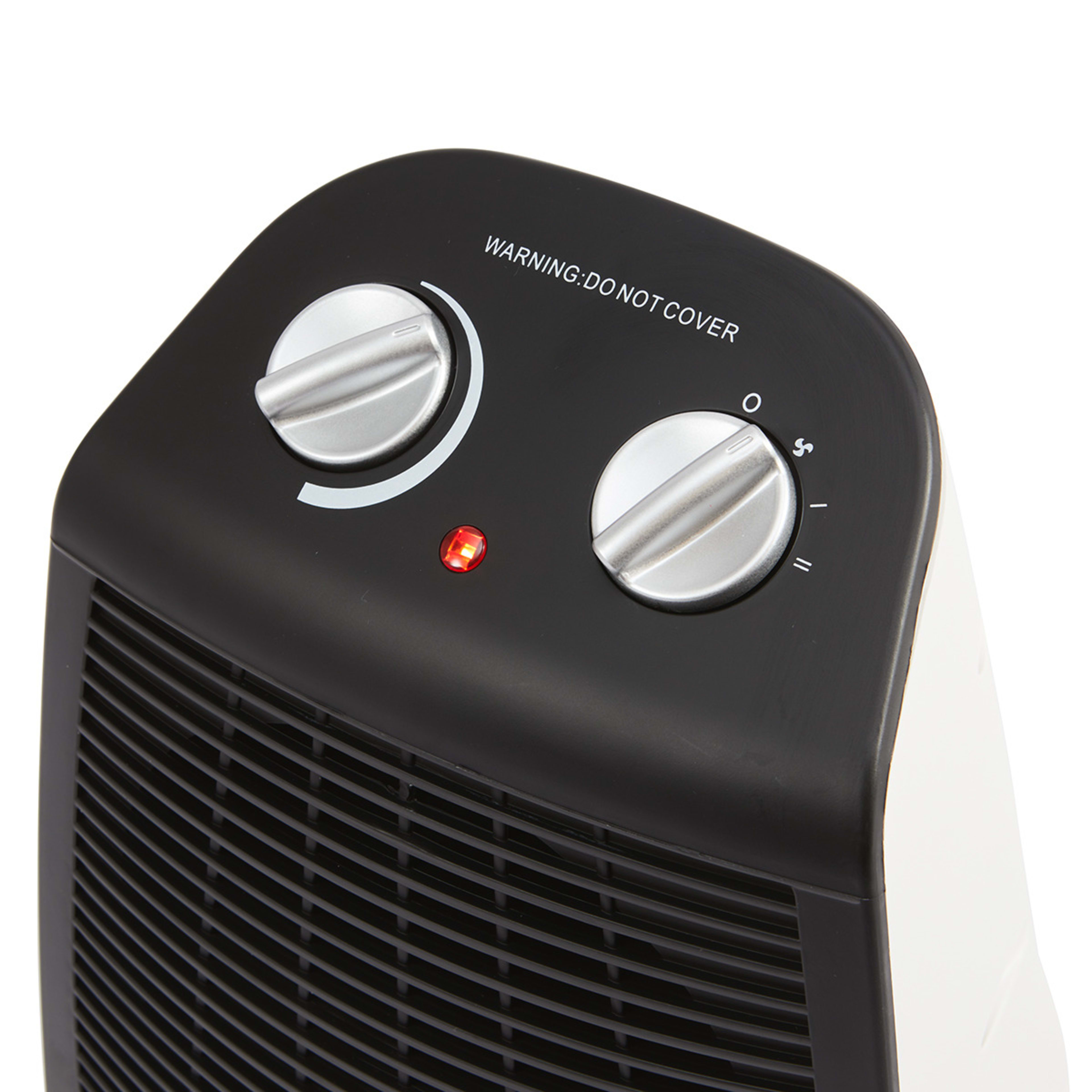 Oscillating Fan Heater Black and White Kmart