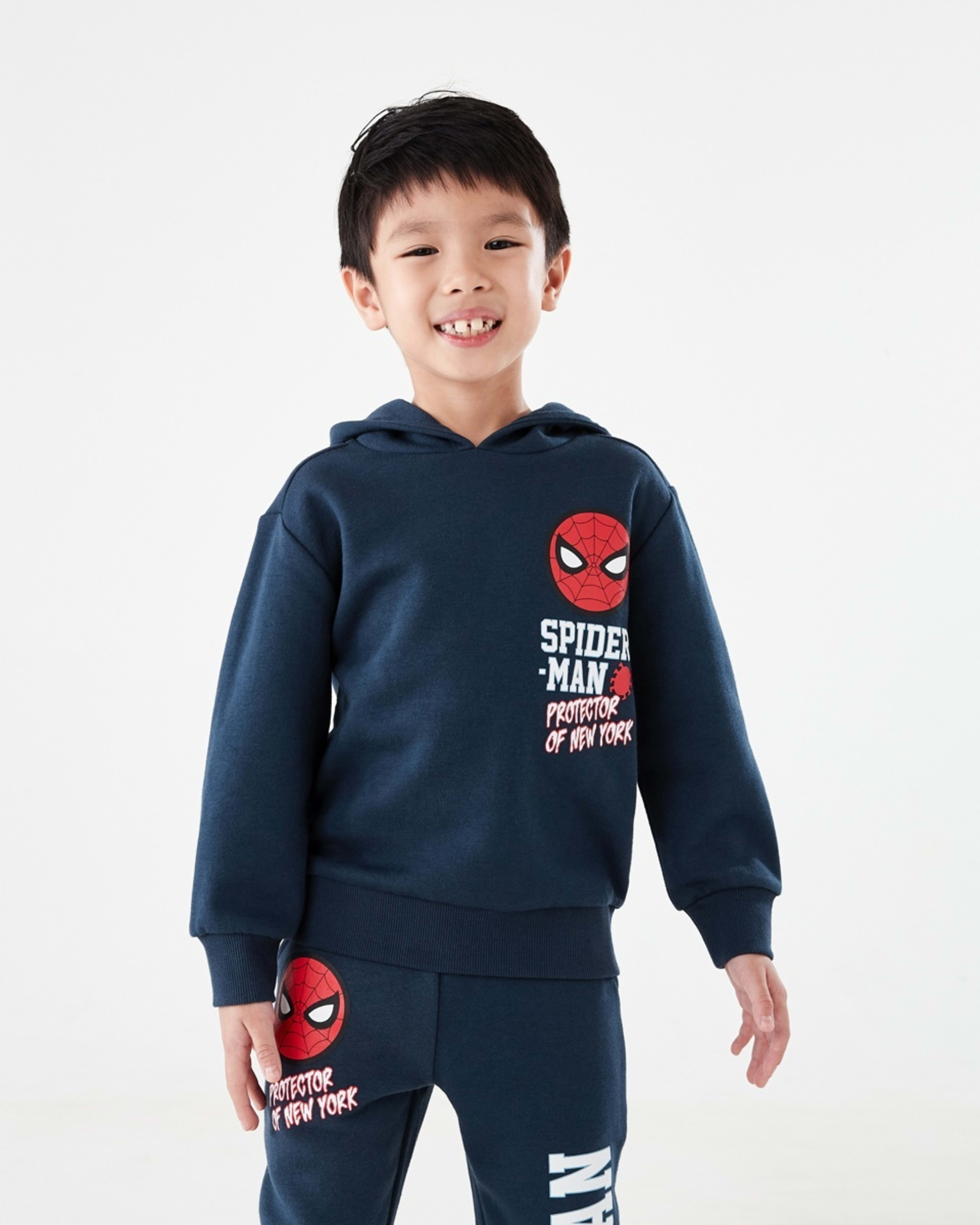 1 Spider-Man License Print Hoodie Spiderman Protector Of Ny, 1 of 9