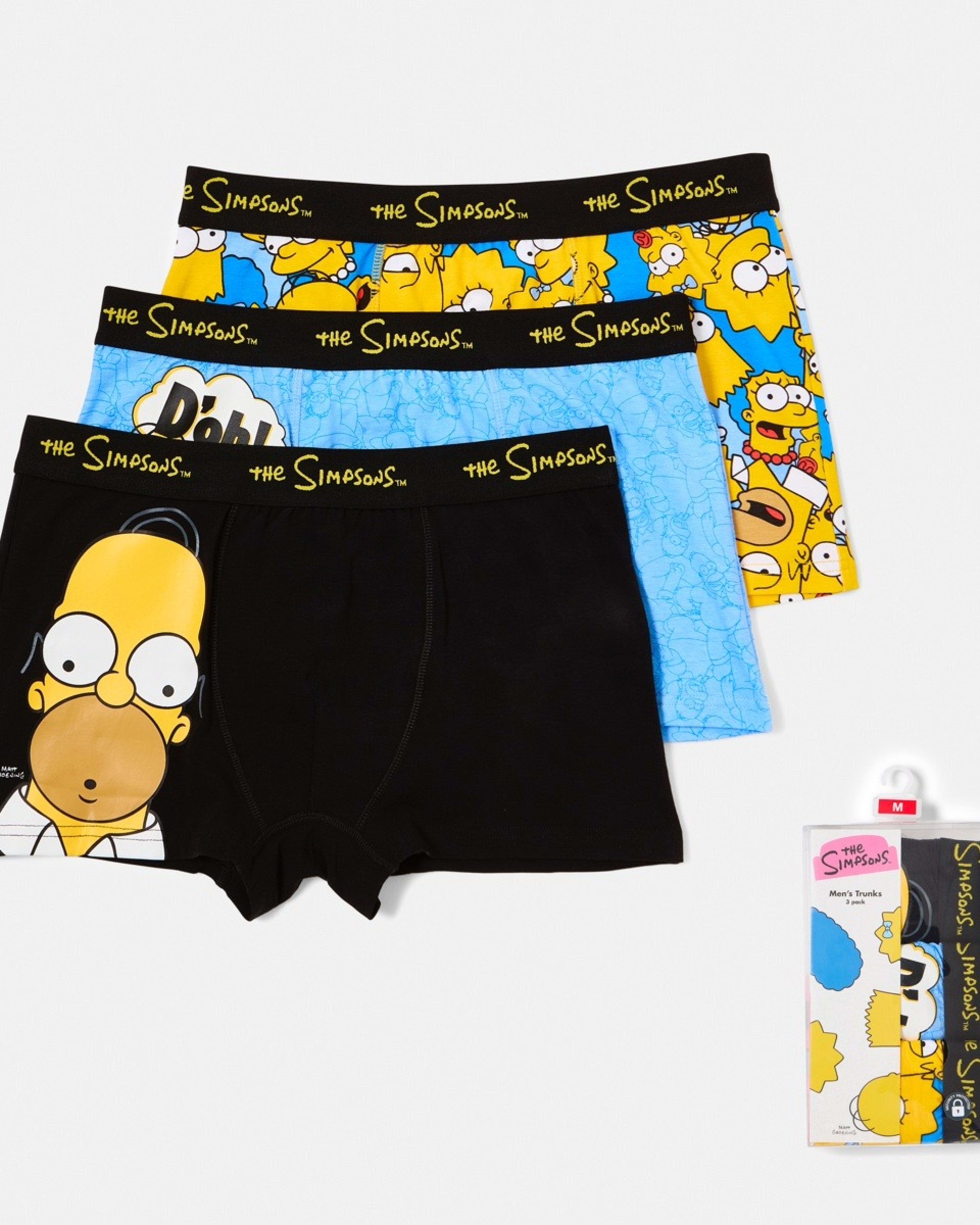 1 3 Pack The Simpsons License Trunks SIMPSONS
