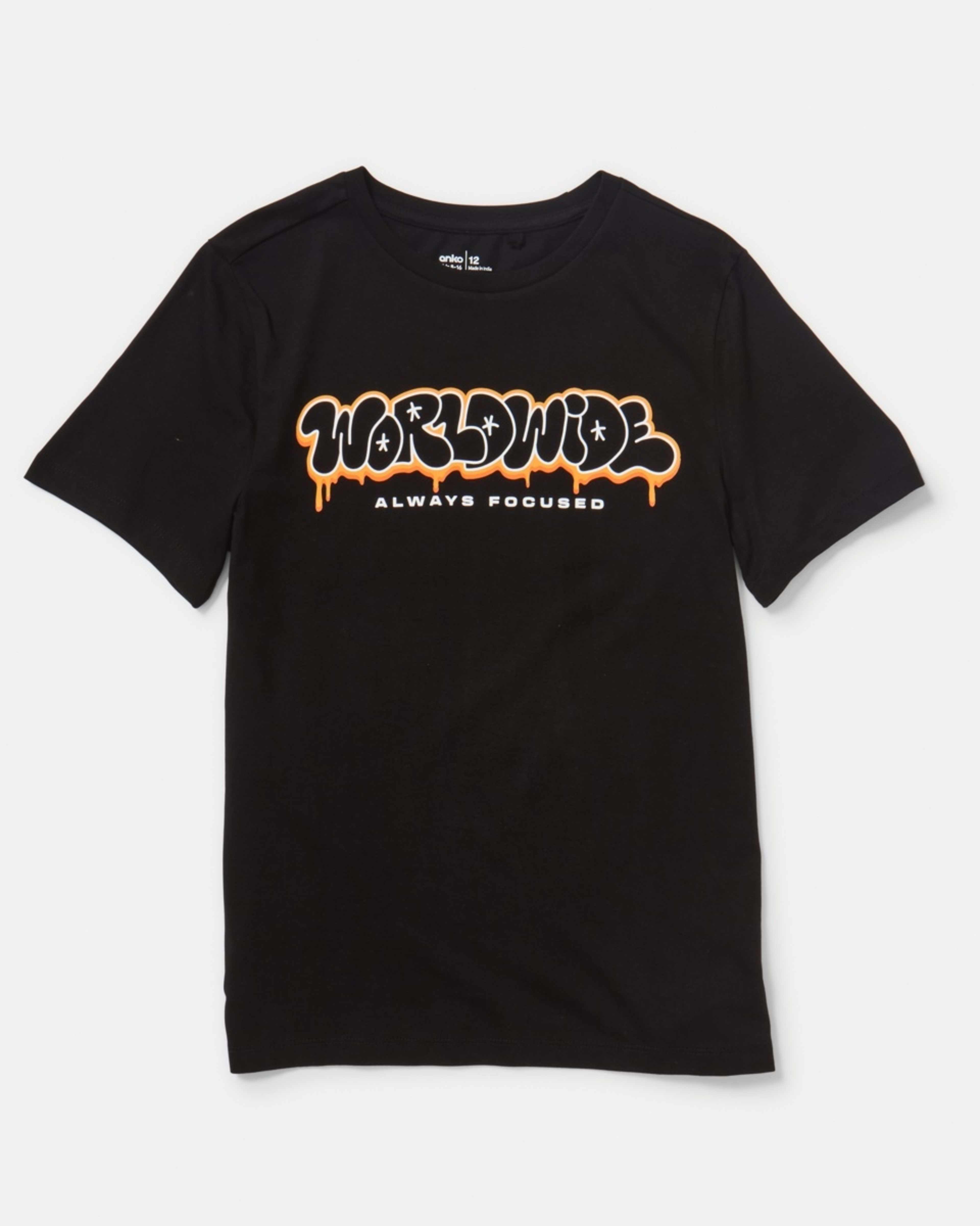 7 Short Sleeve Print T-shirt Blk Worldw, 7 of 8