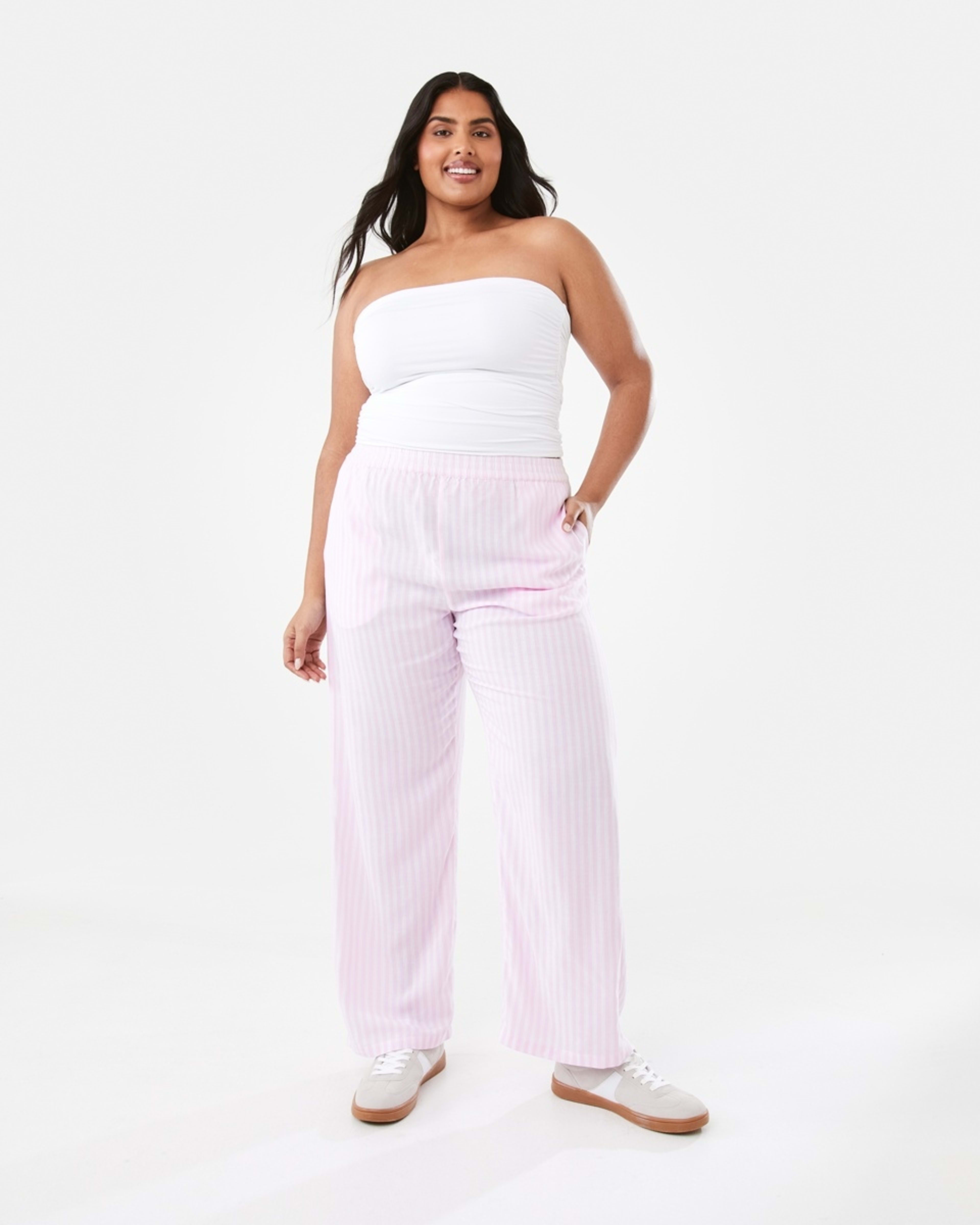 4 Relaxed Pants Pink Strp, 4 of 9