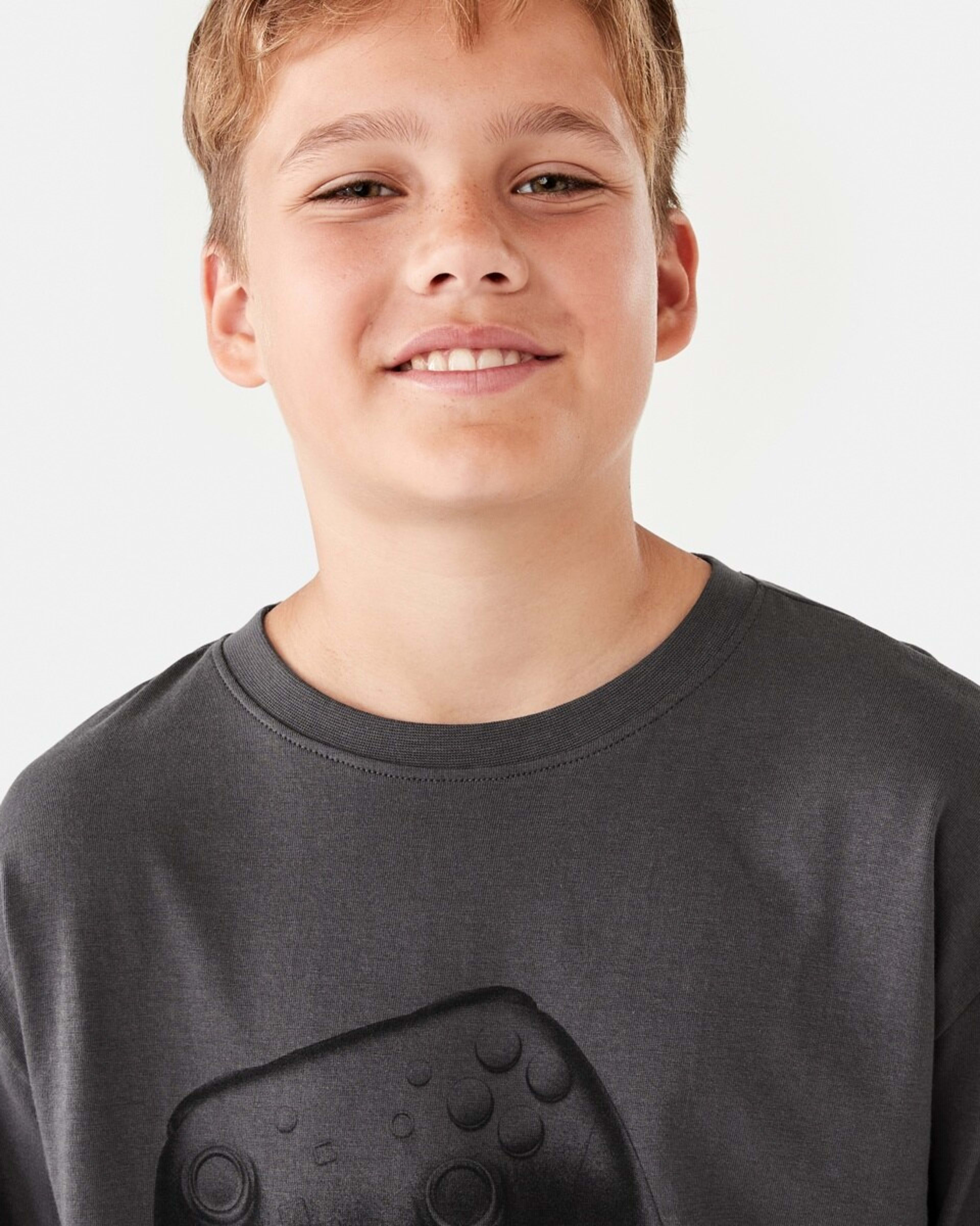 3 Long Sleeve Print T-shirt Gry Gamebl, 3 of 8
