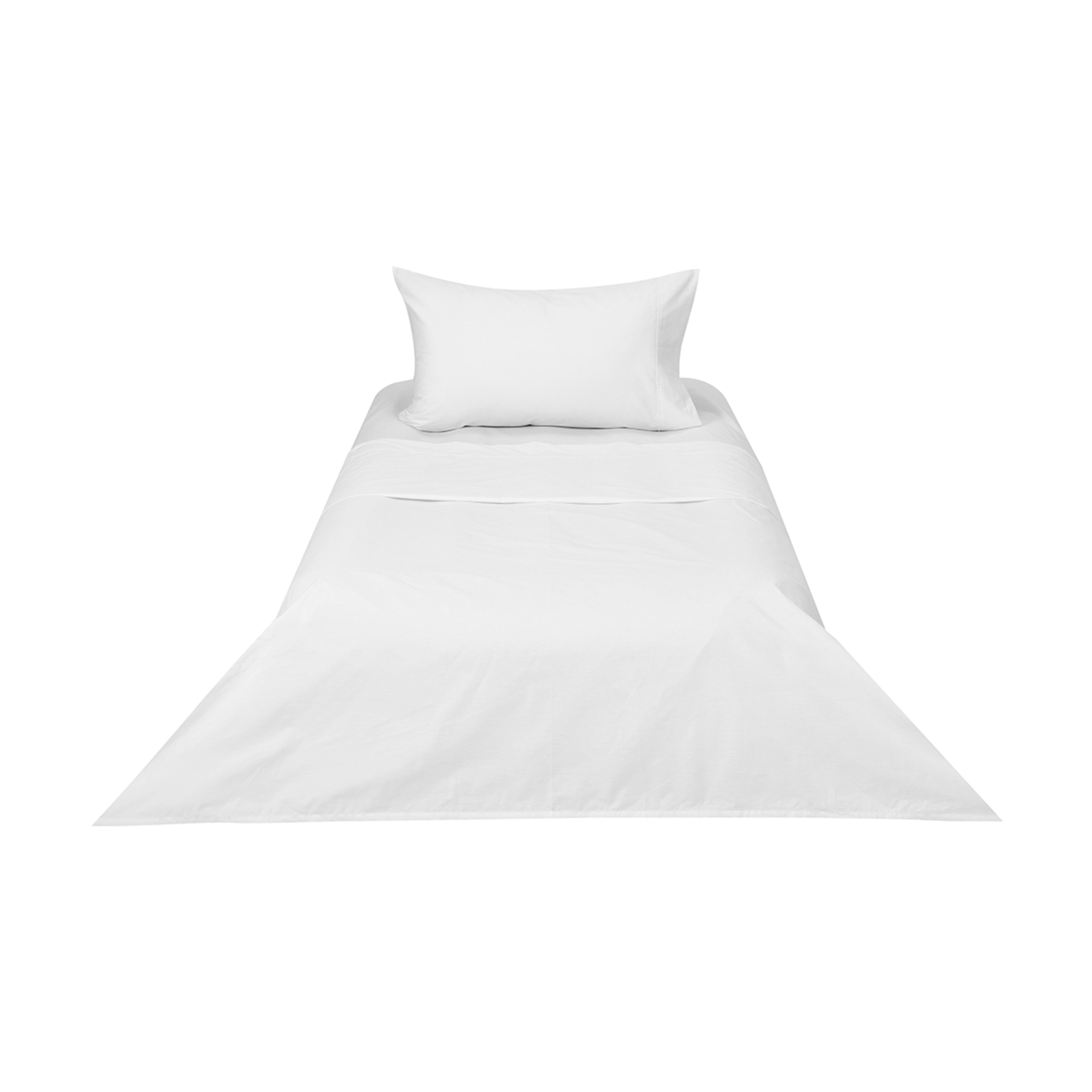 250 Thread Count Cotton Rich Sheet Set Single Bed, White Kmart