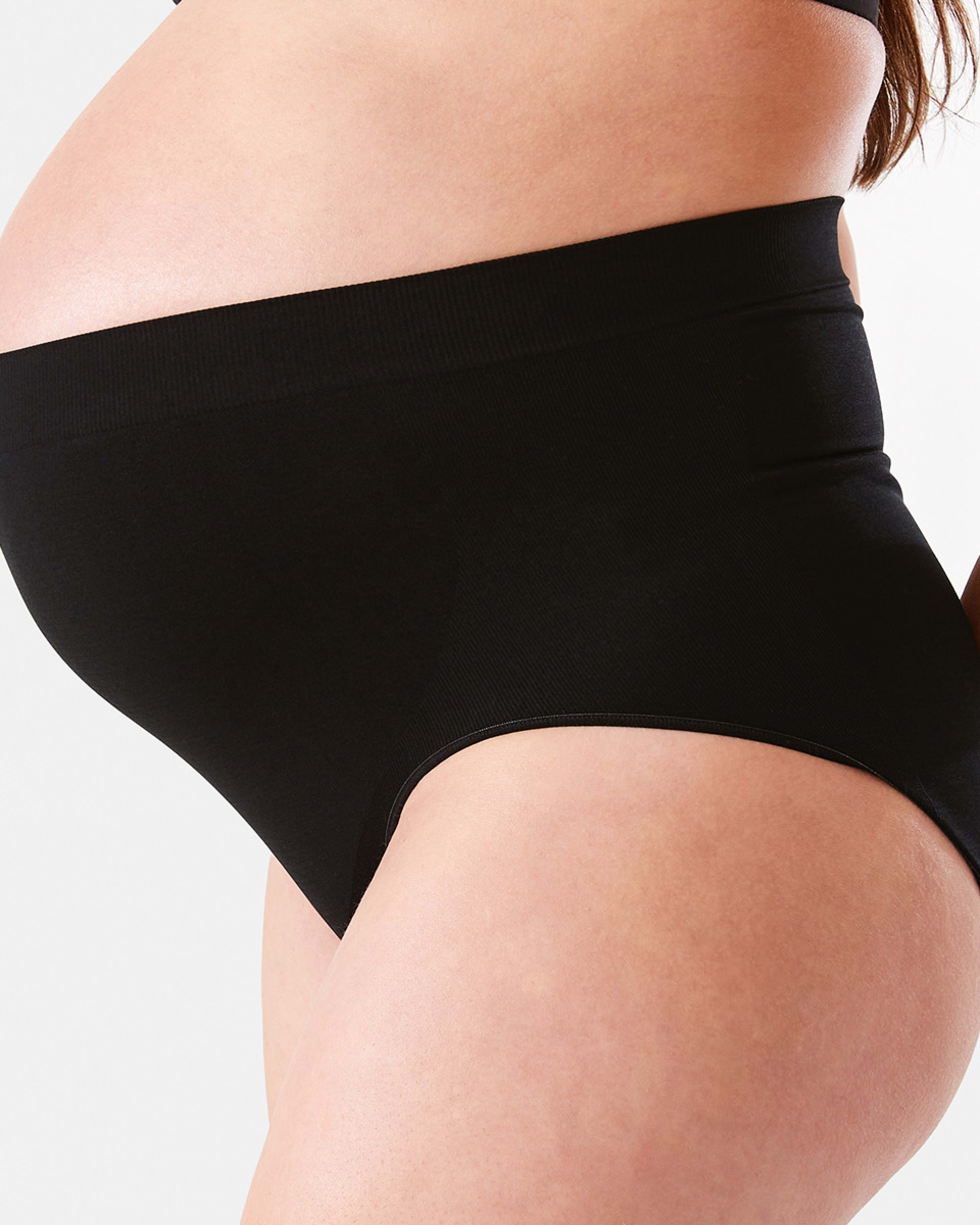 6 3 Pack Maternity Seamfree Over Bump Briefs BLACK, SOFT SAND BEIGE, BLACK, 6 of 8