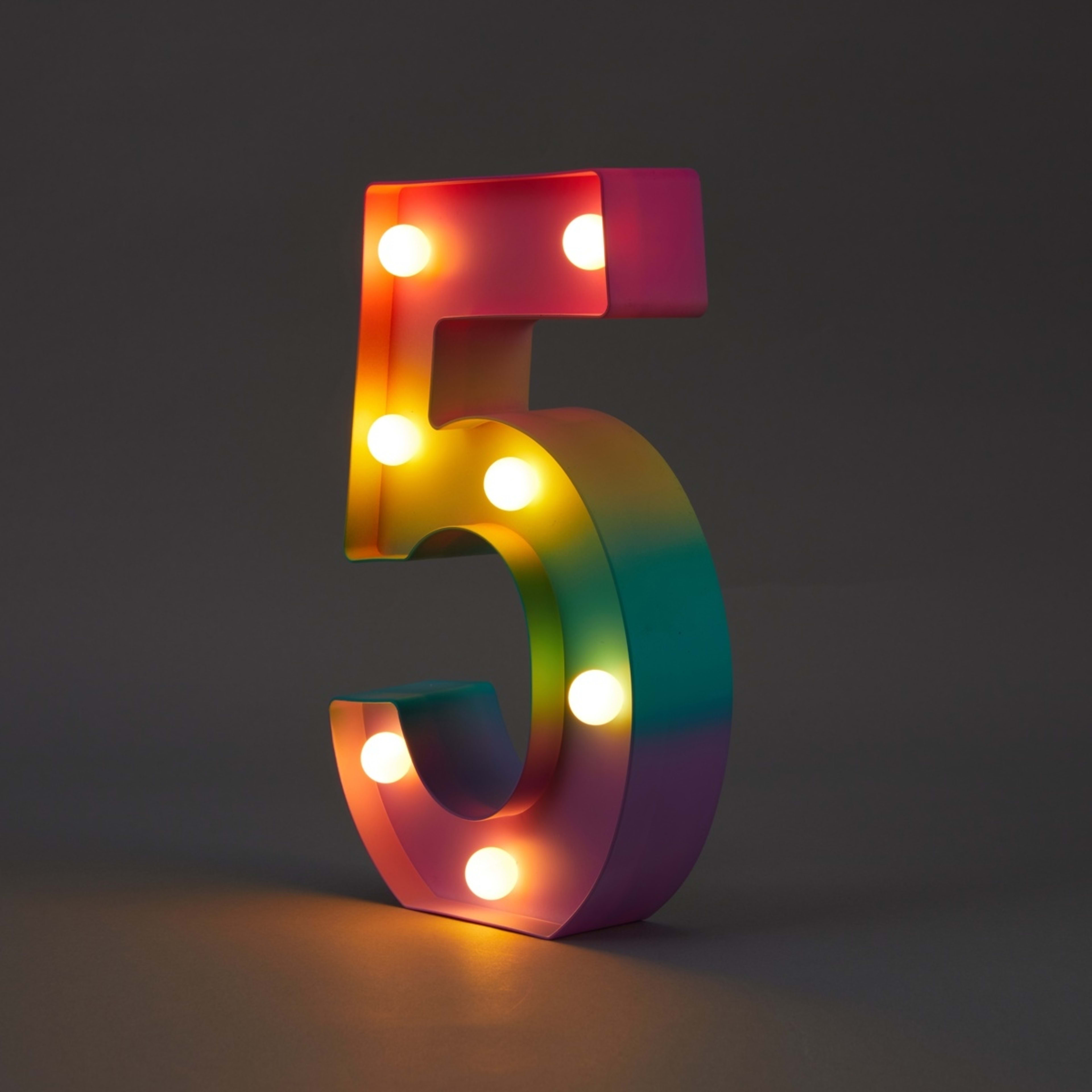 1 Ombre Light Up Number - 5