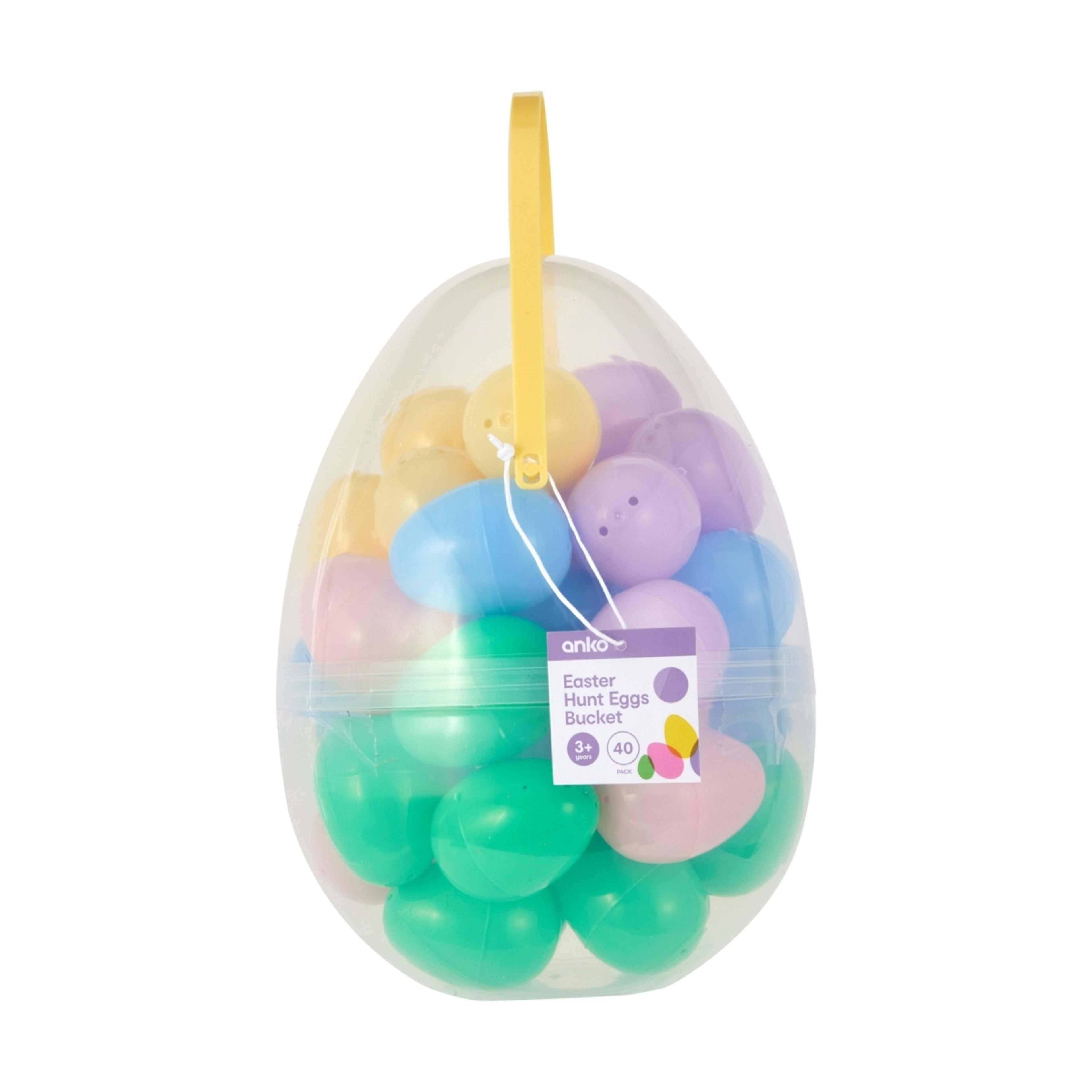 6 40 Pack Easter Hunt Eggs Bucket, 6 of 6