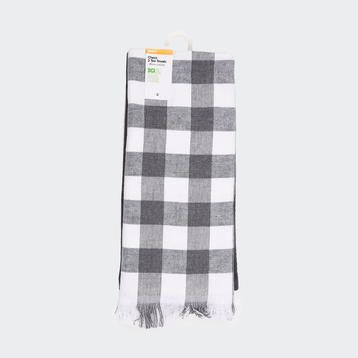 3 Pack Slate Check Tea Towels Kmart