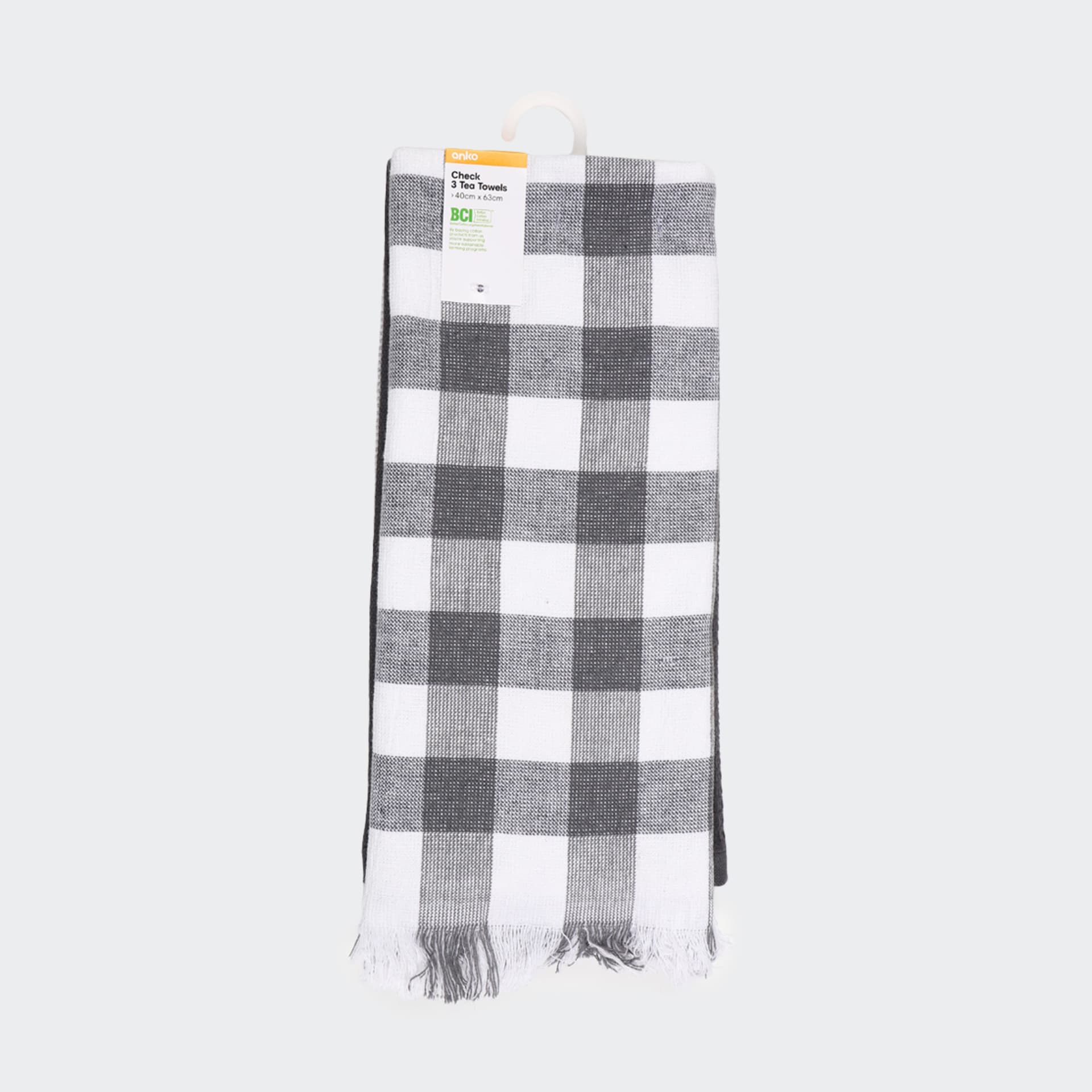 3 Pack Slate Check Tea Towels Kmart