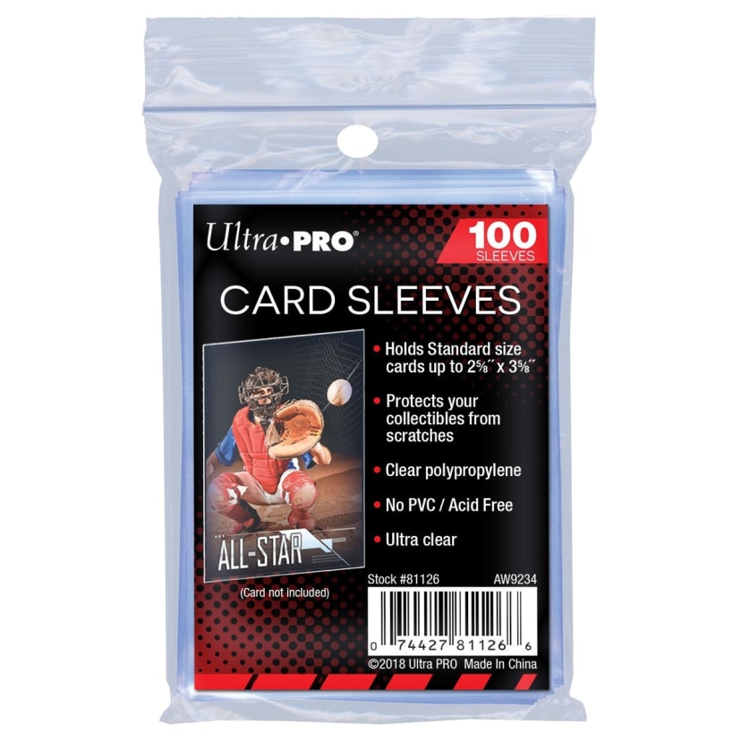100 Pack Ultra Pro Trading Card Sleeves Kmart