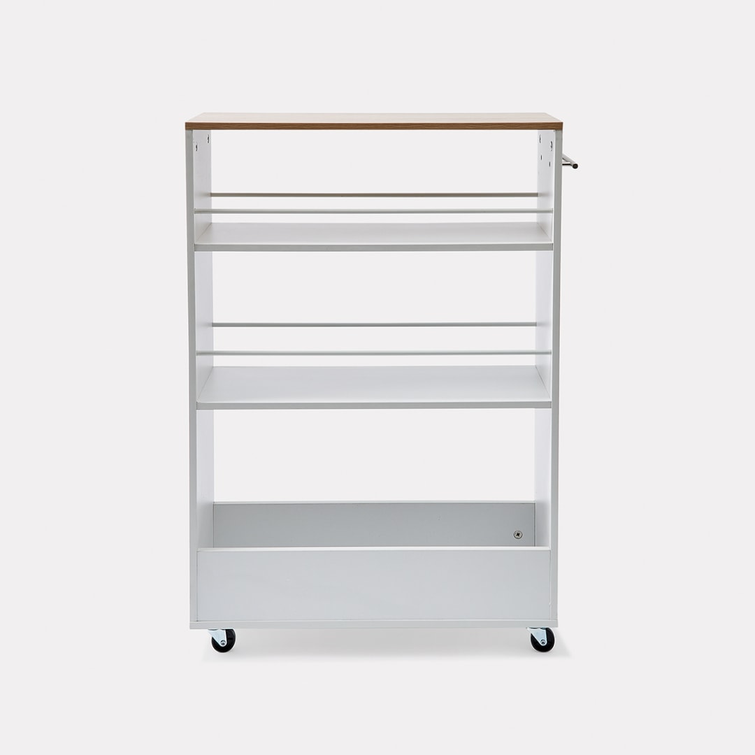 White Slimline Trolley Kmart