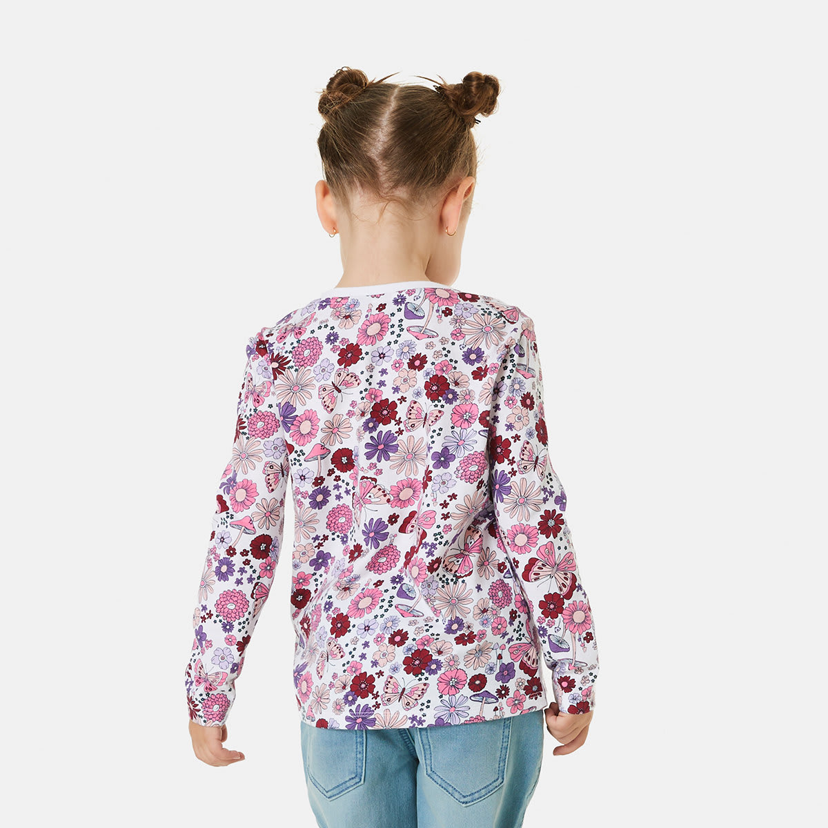 Long Sleeve All Over Print Tshirt Kmart