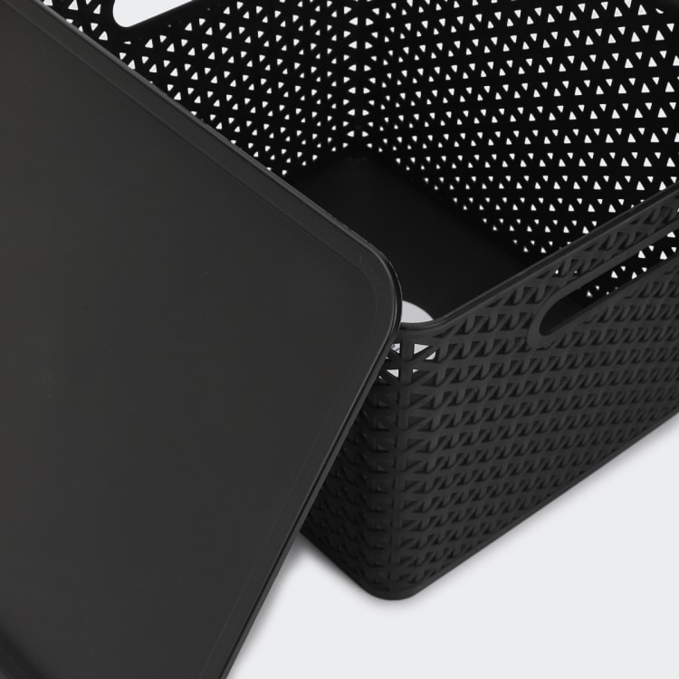 Storage Container with Lid Large, Black Kmart