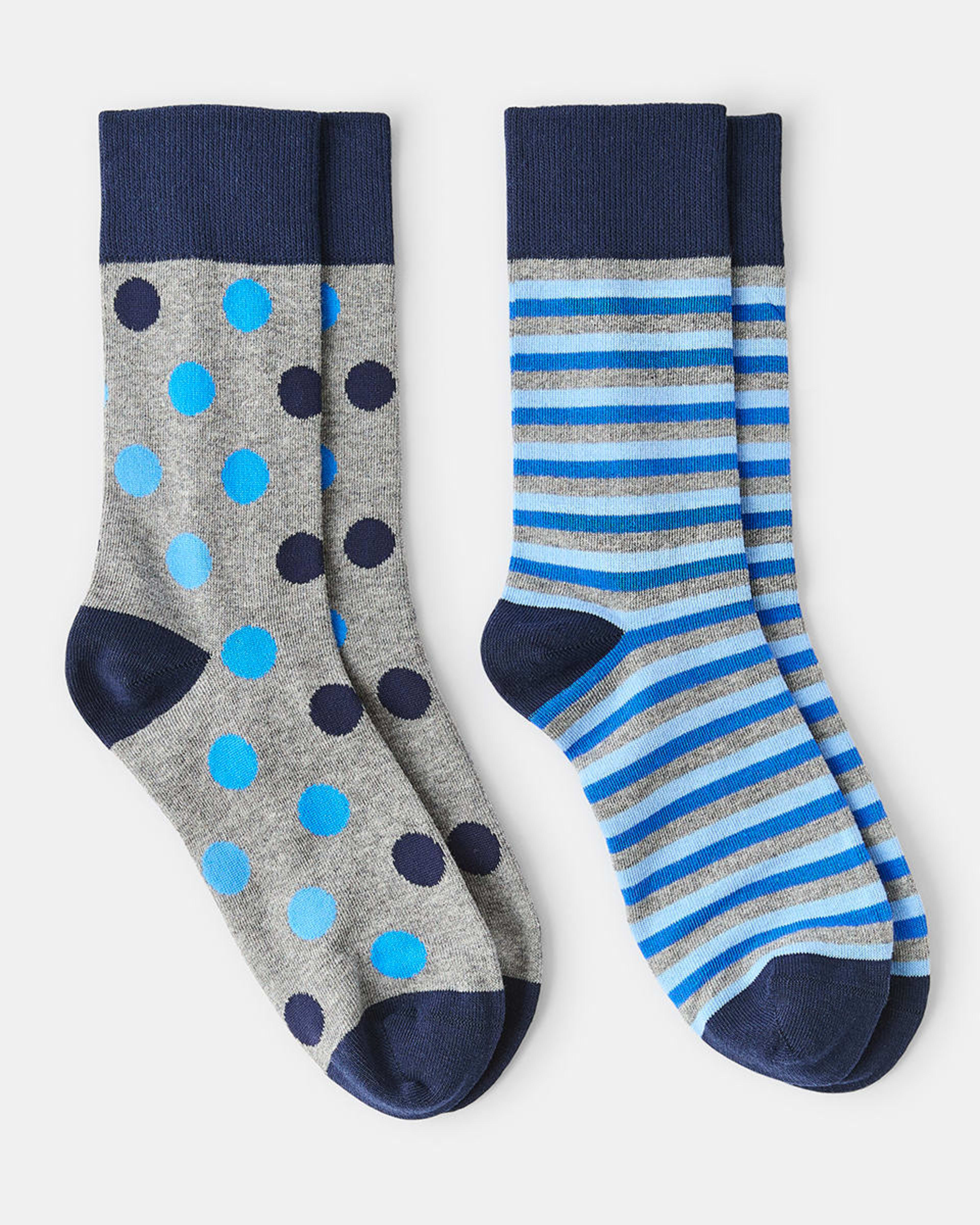 4 Groomsmith Sock and Handkerchief Gift Set Navy, 4 of 6
