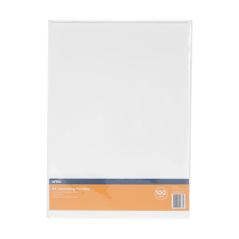 100 Pack A4 Laminating Pouches Kmart
