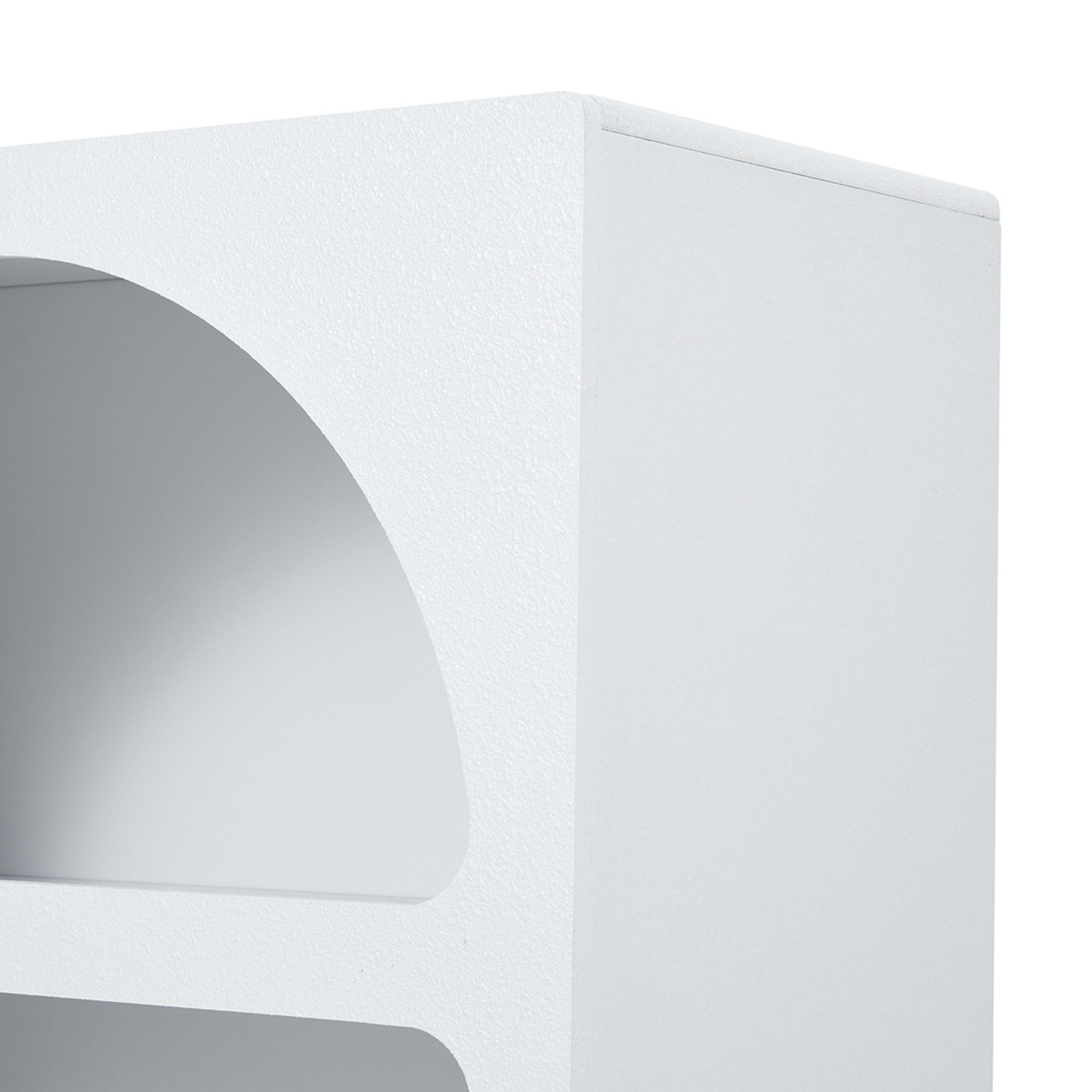 Textured Arched Bookcase White Kmart