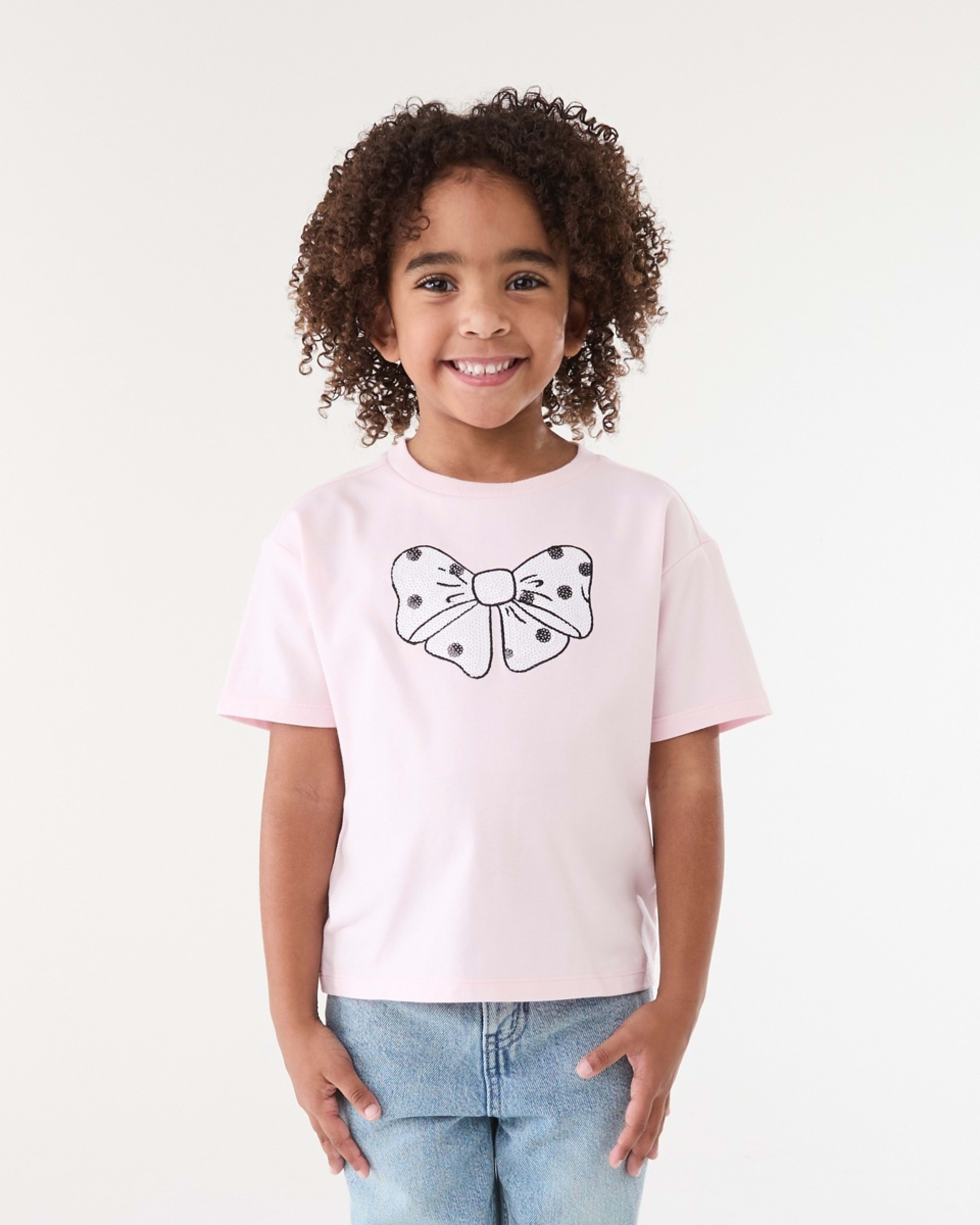 1 Short Sleeve Sequin T-shirt MAGICAL BOW BALLERINA