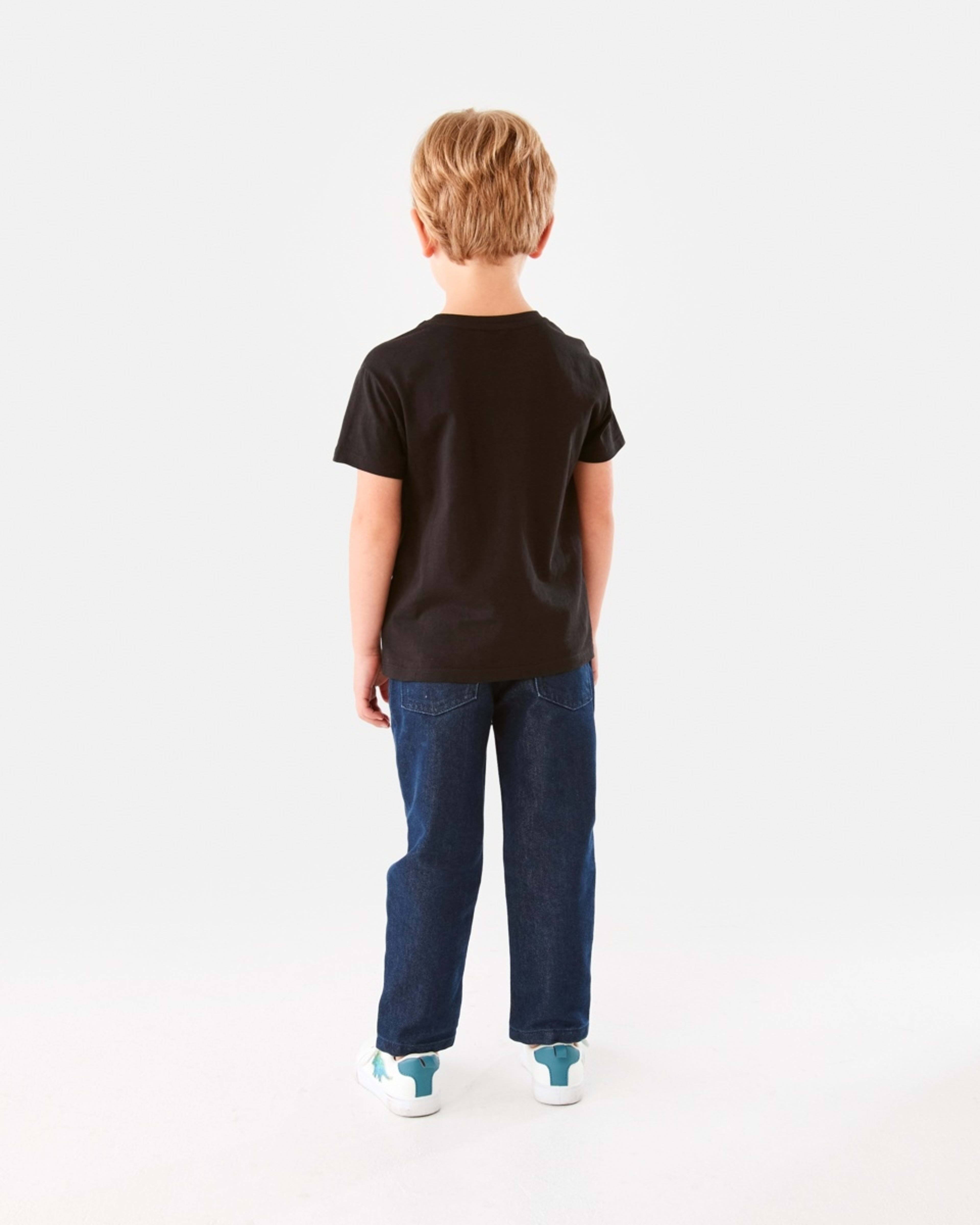 6 Chest Print T-shirt Black Dino, 6 of 8