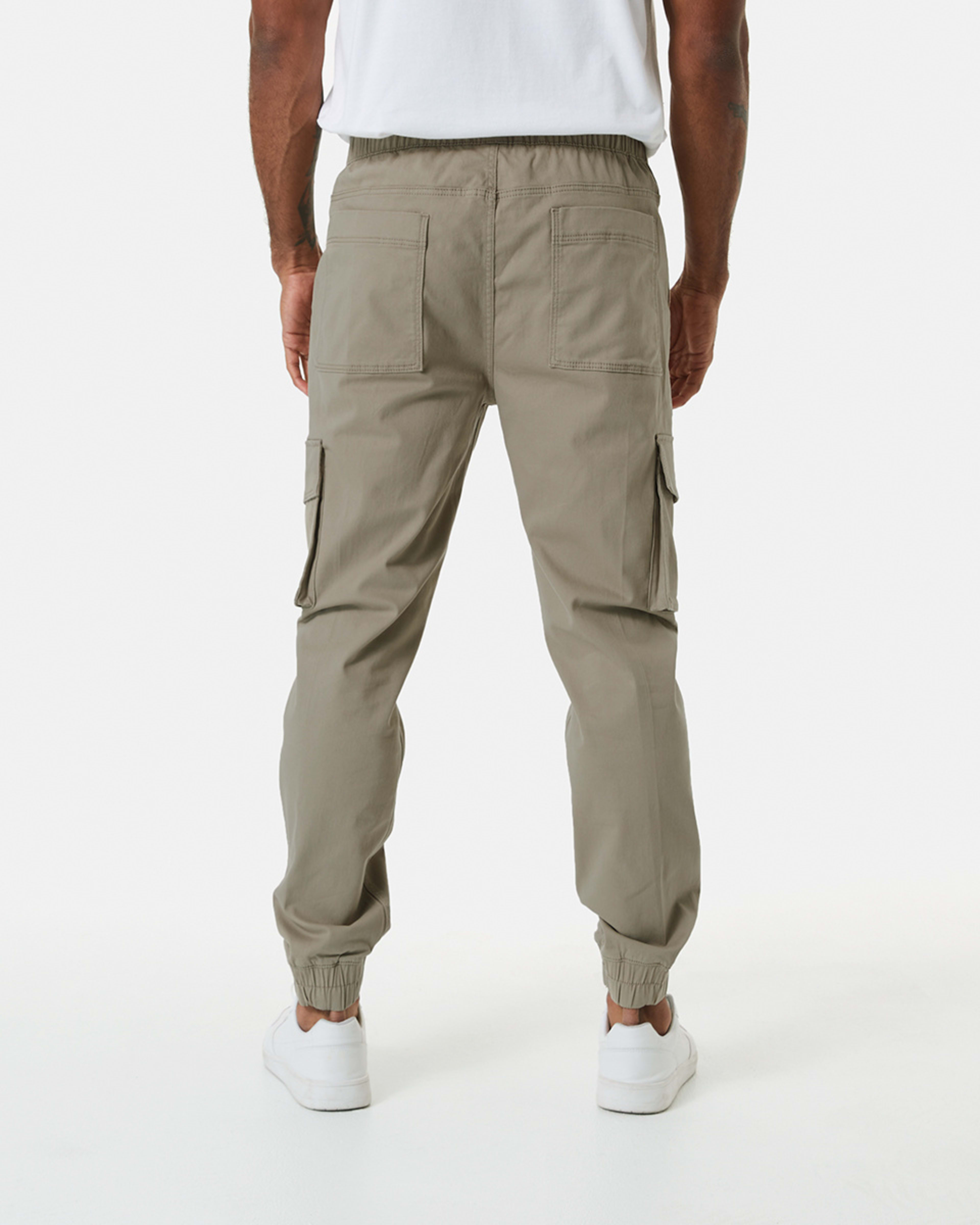 Elastic Waist and Cuffed Cargo Pants - Kmart