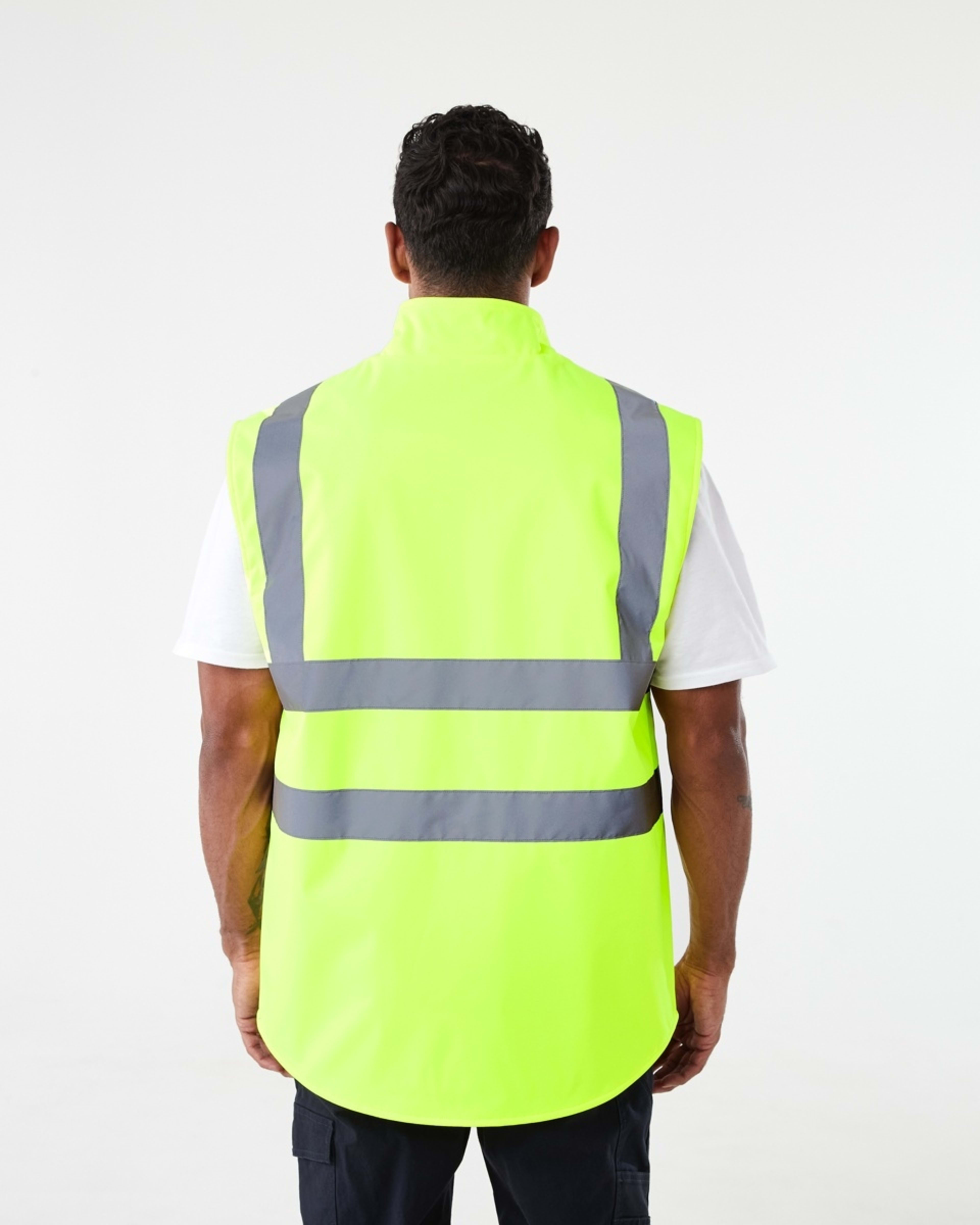 4 Hi-Visibility Reflective Heavy Duty Vest Yellow, 4 of 6