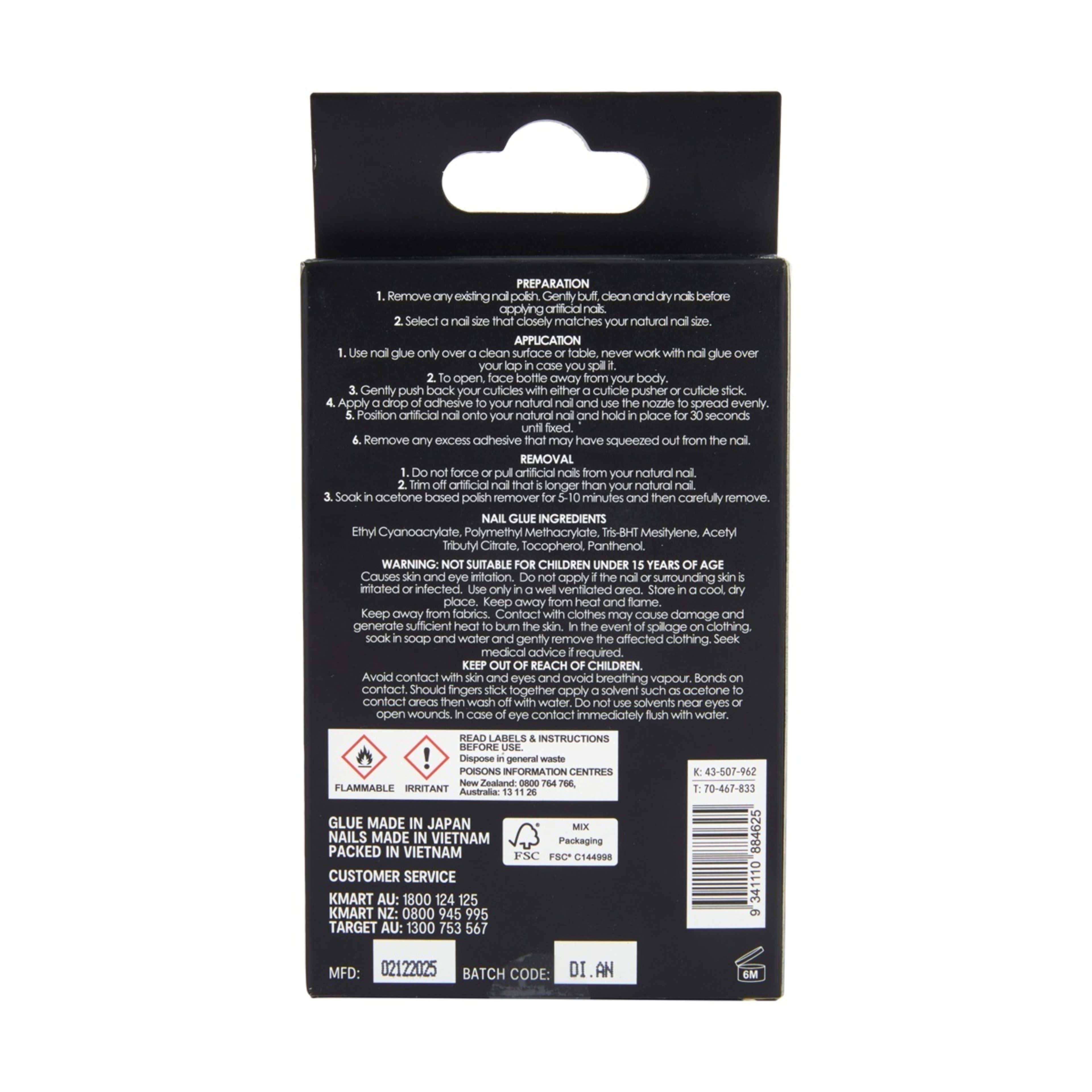 2 OXX Cosmetics 100 Pack Artificial Nails with Adhesive - Almond Shape, French Tip, 2 of 5
