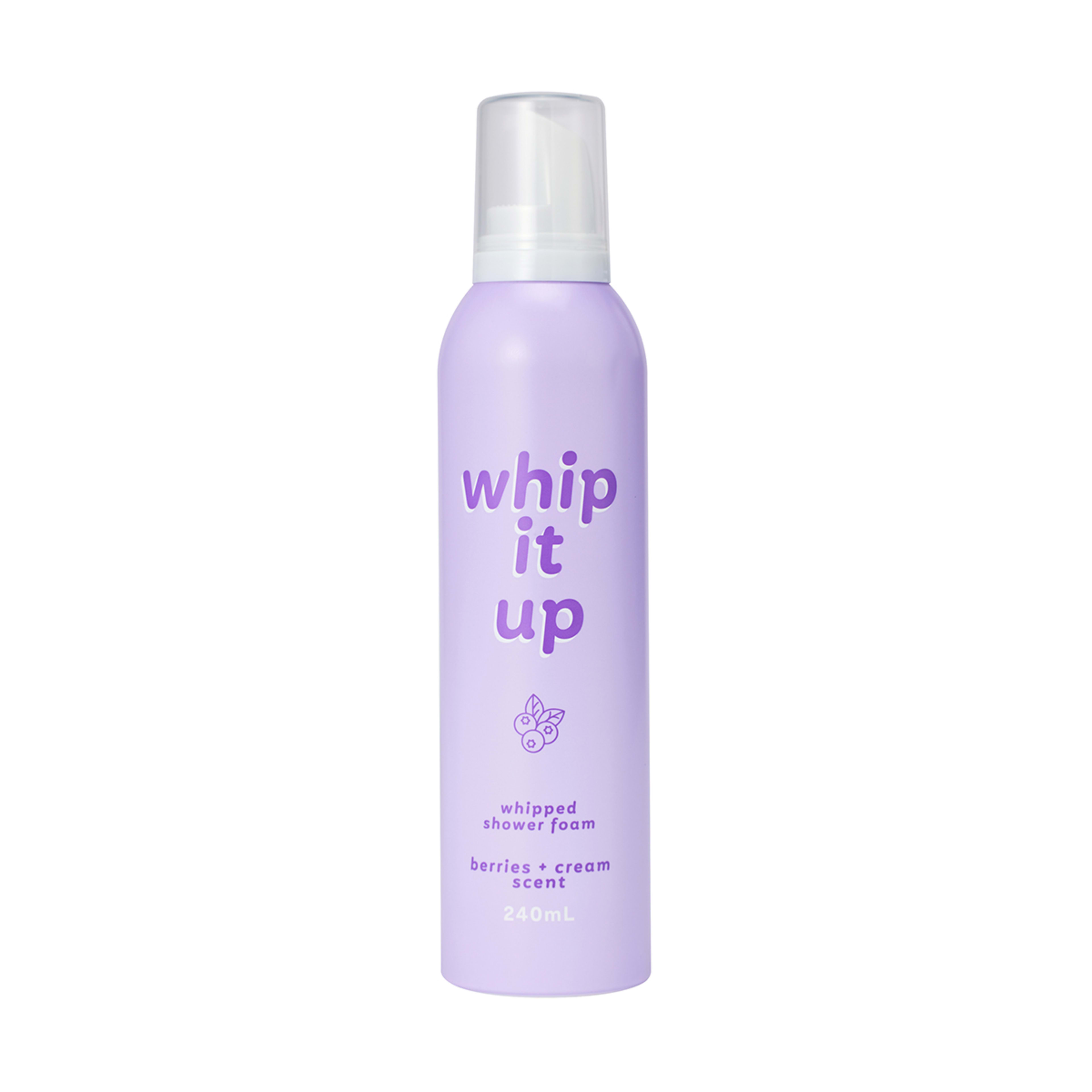 Whip It Up Whipped Shower Foam 240ml Berries and Cream Scent Kmart