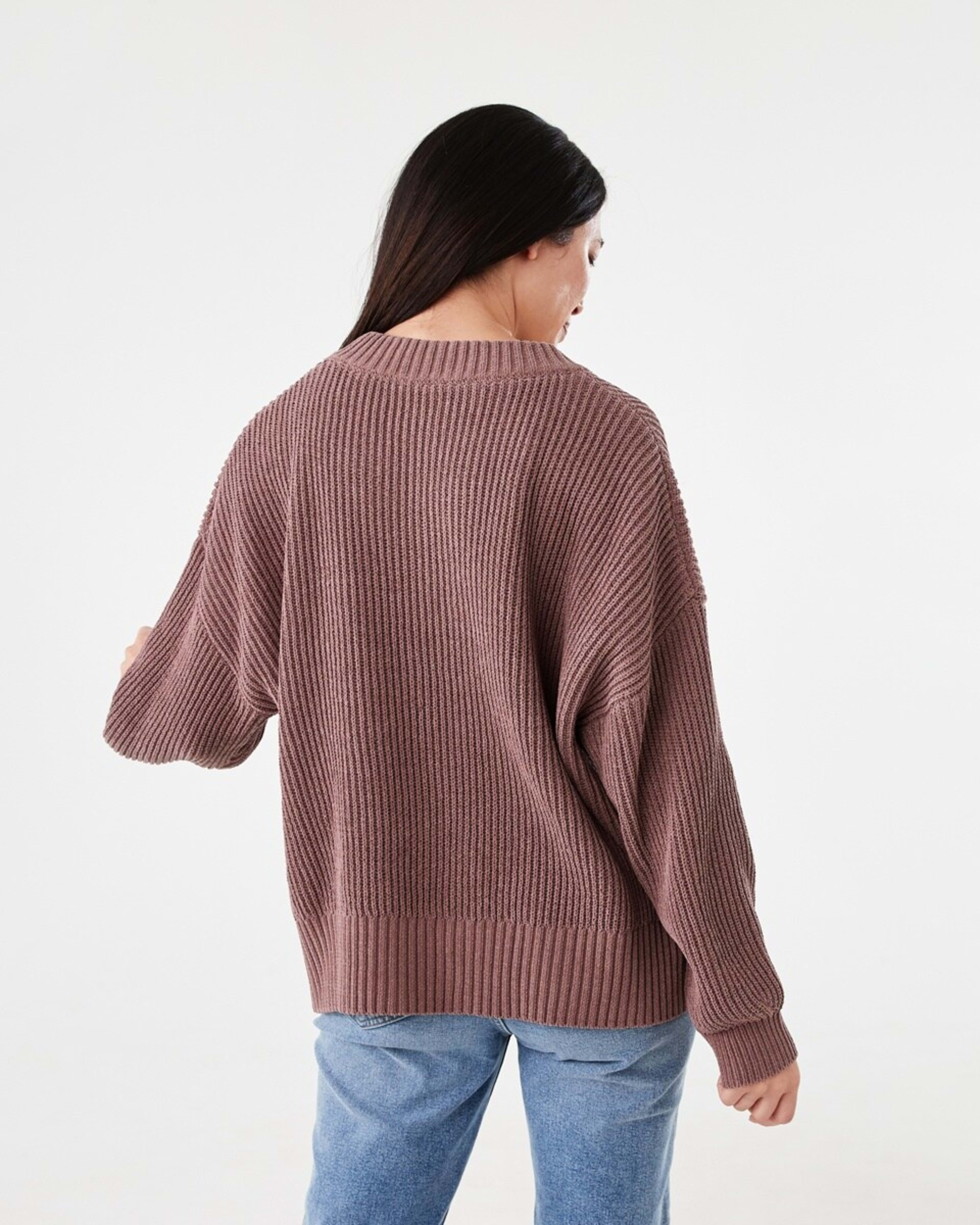 3 Chenille V-Neck Jumper FAWN TAUPE, 3 of 6