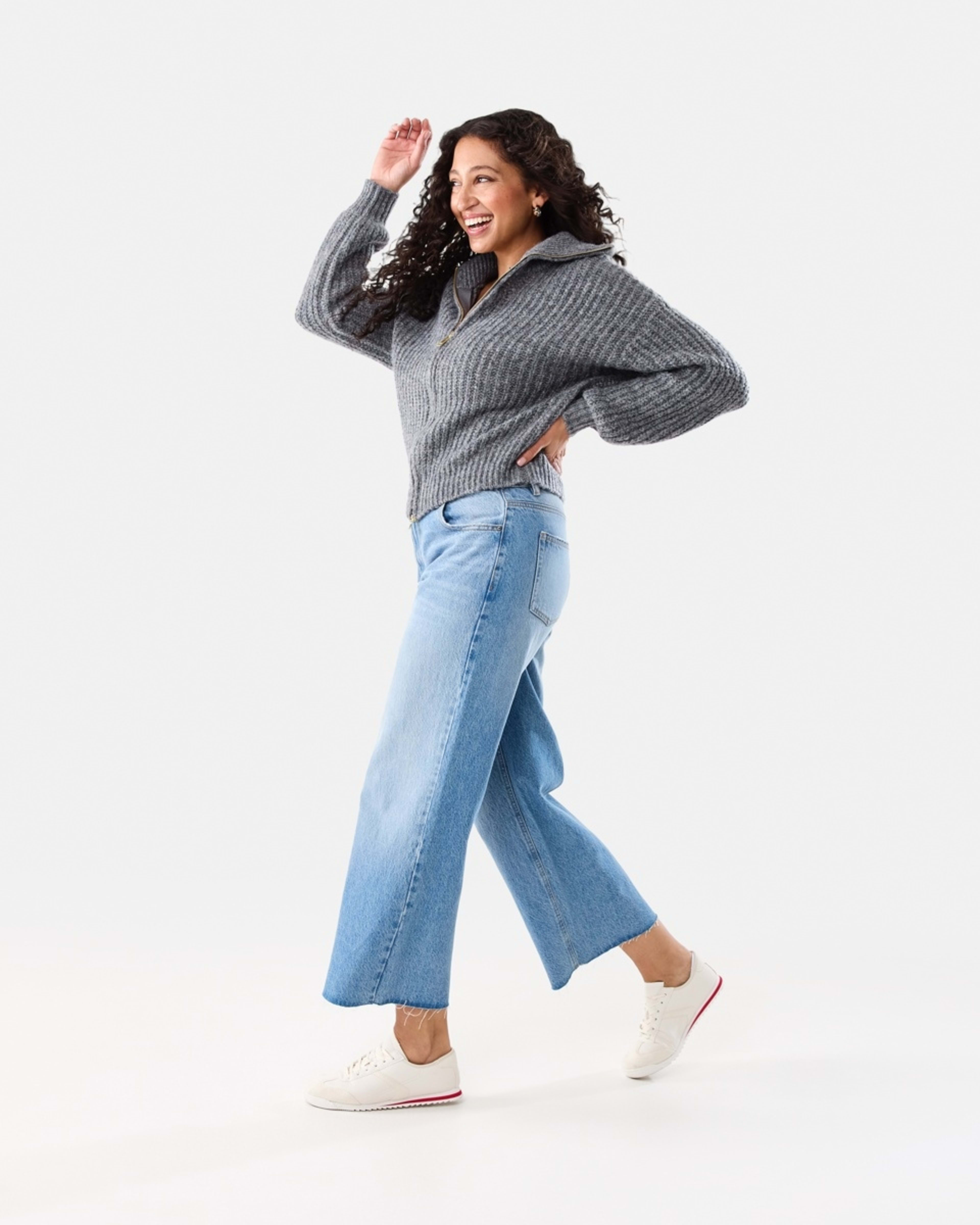 4 Fisherman Rib Knit Bomber Gry Chmrle, 4 of 10