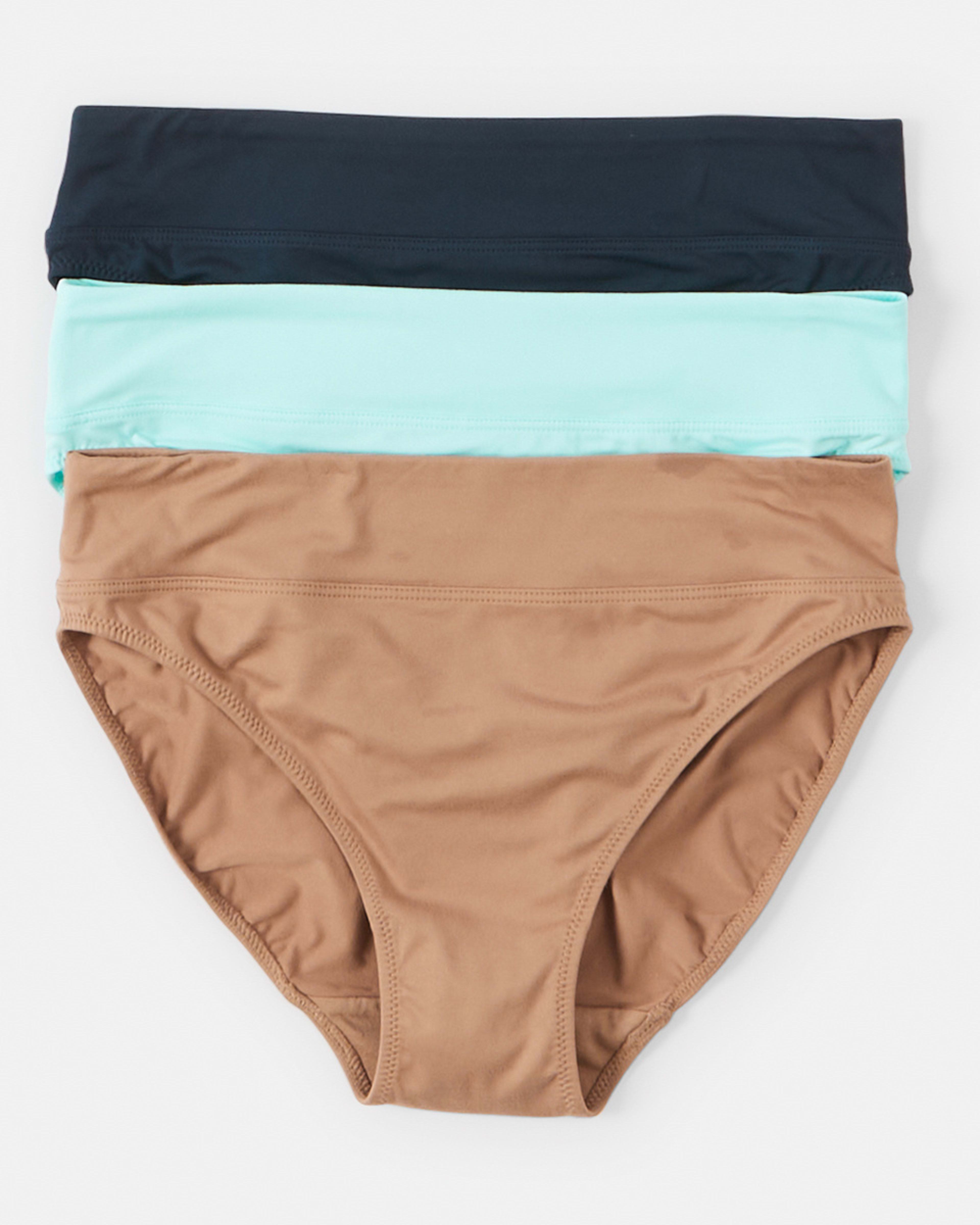1 3 Pack Ultrasoft Recycled Polyester Hi-Cut Briefs Sc Bt Mn, 1 of 8