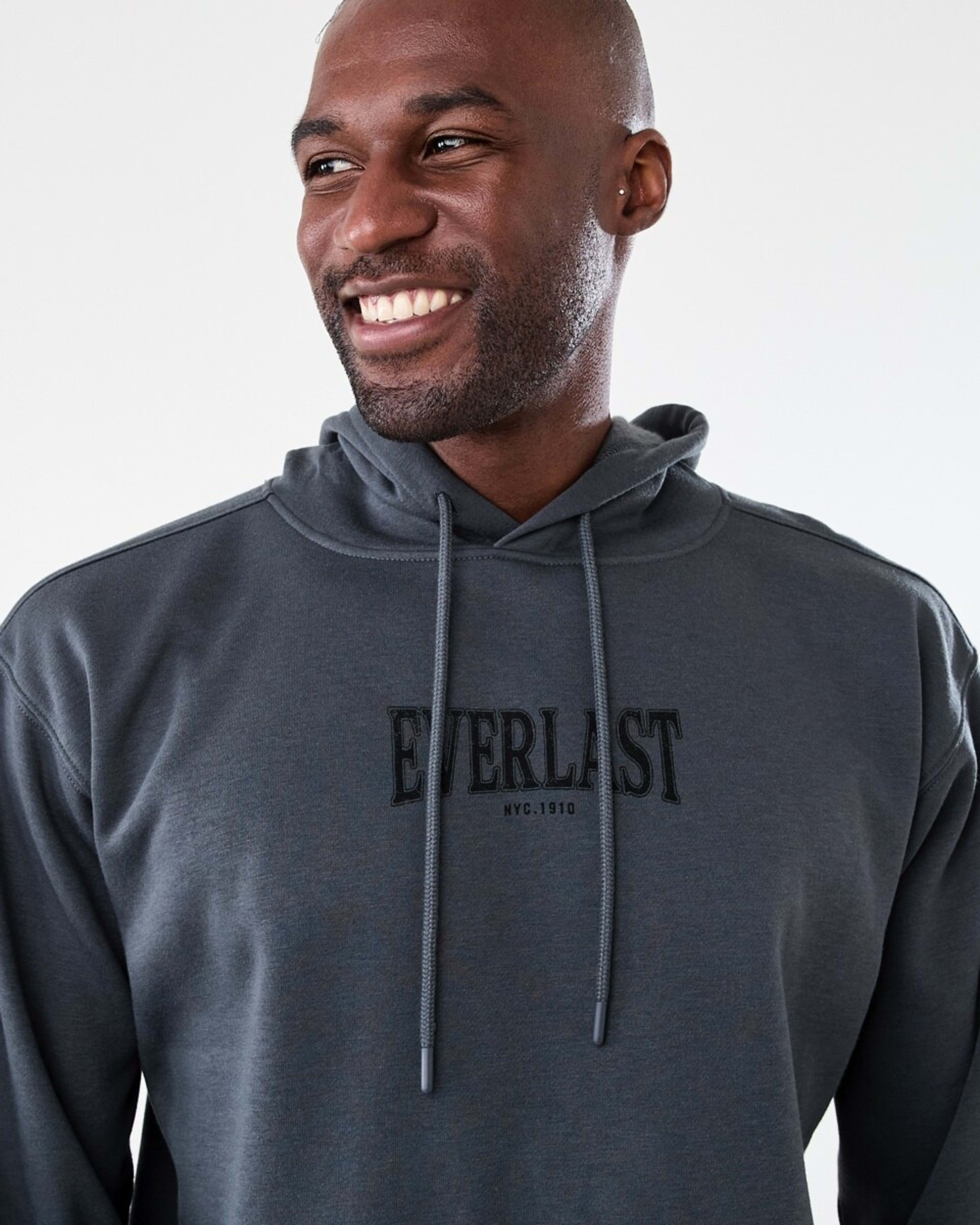 4 Everlast Mens Oversized Hoodie Ever Distress Charcoal, 4 of 9