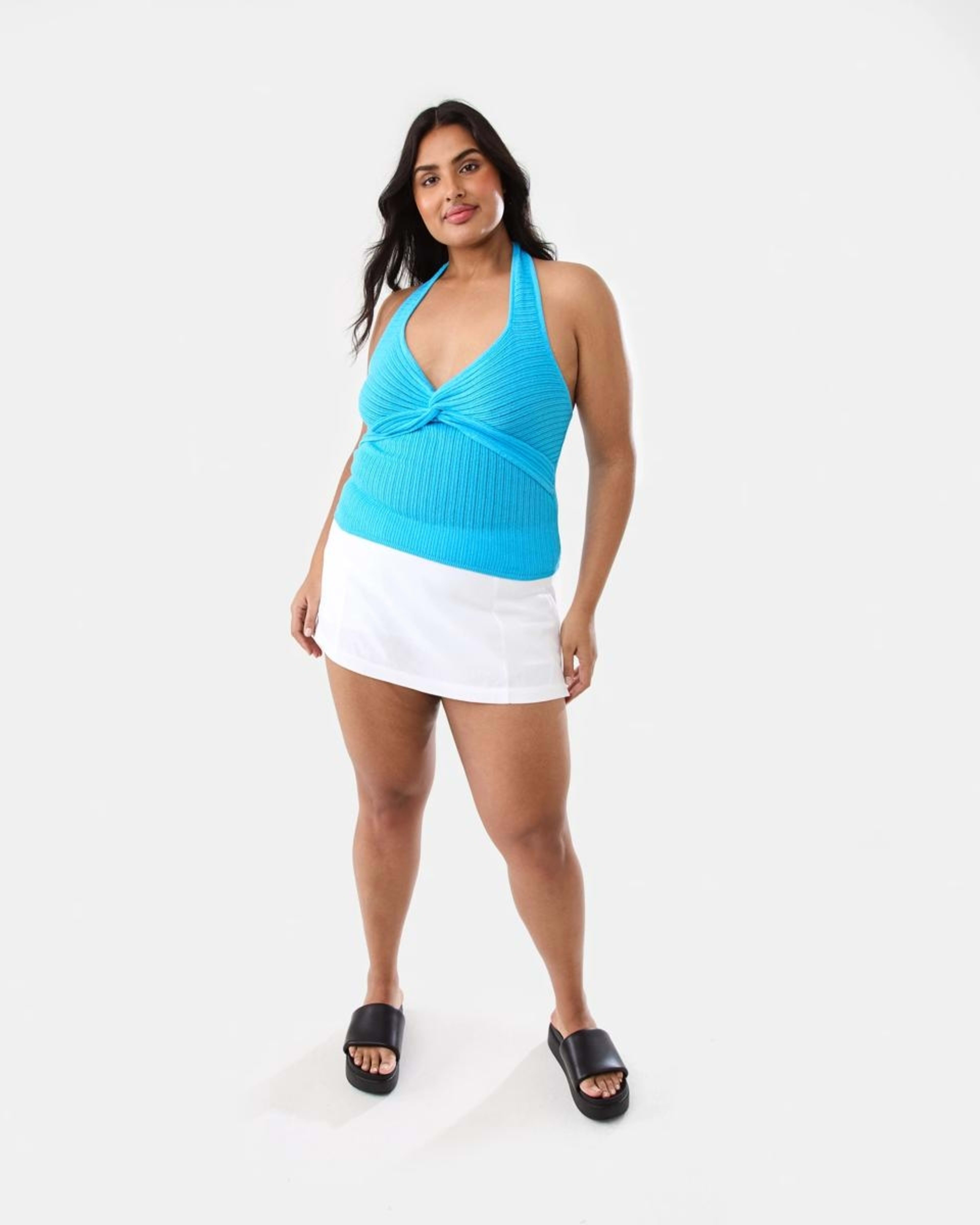 4 Linen Blend Mini Skort WHITE, 4 of 10