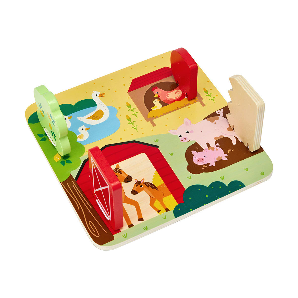 Wooden Peekaboo Farm Animals Kmart NZ
