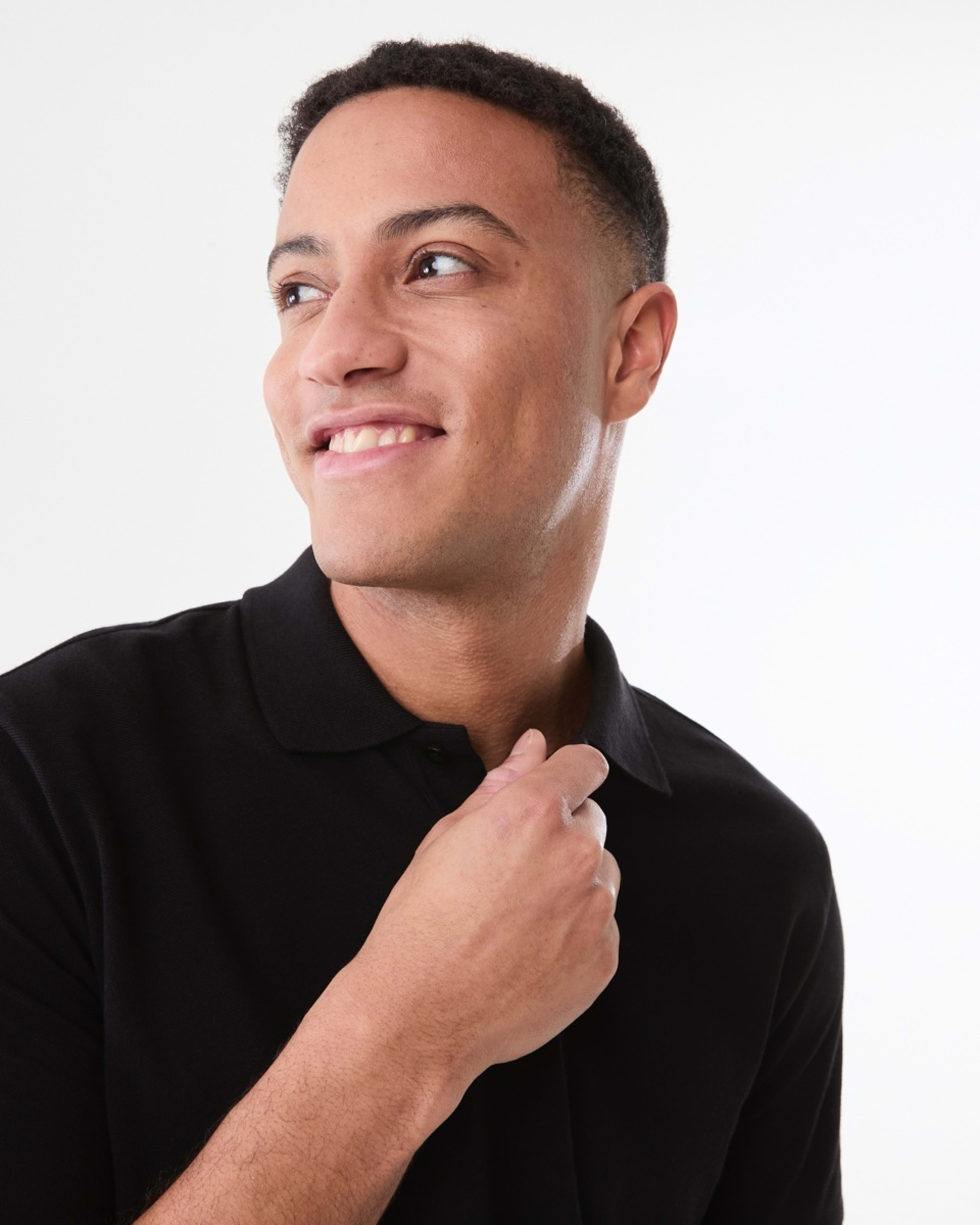 4 Basic Pique Polo BLACK, 4 of 7
