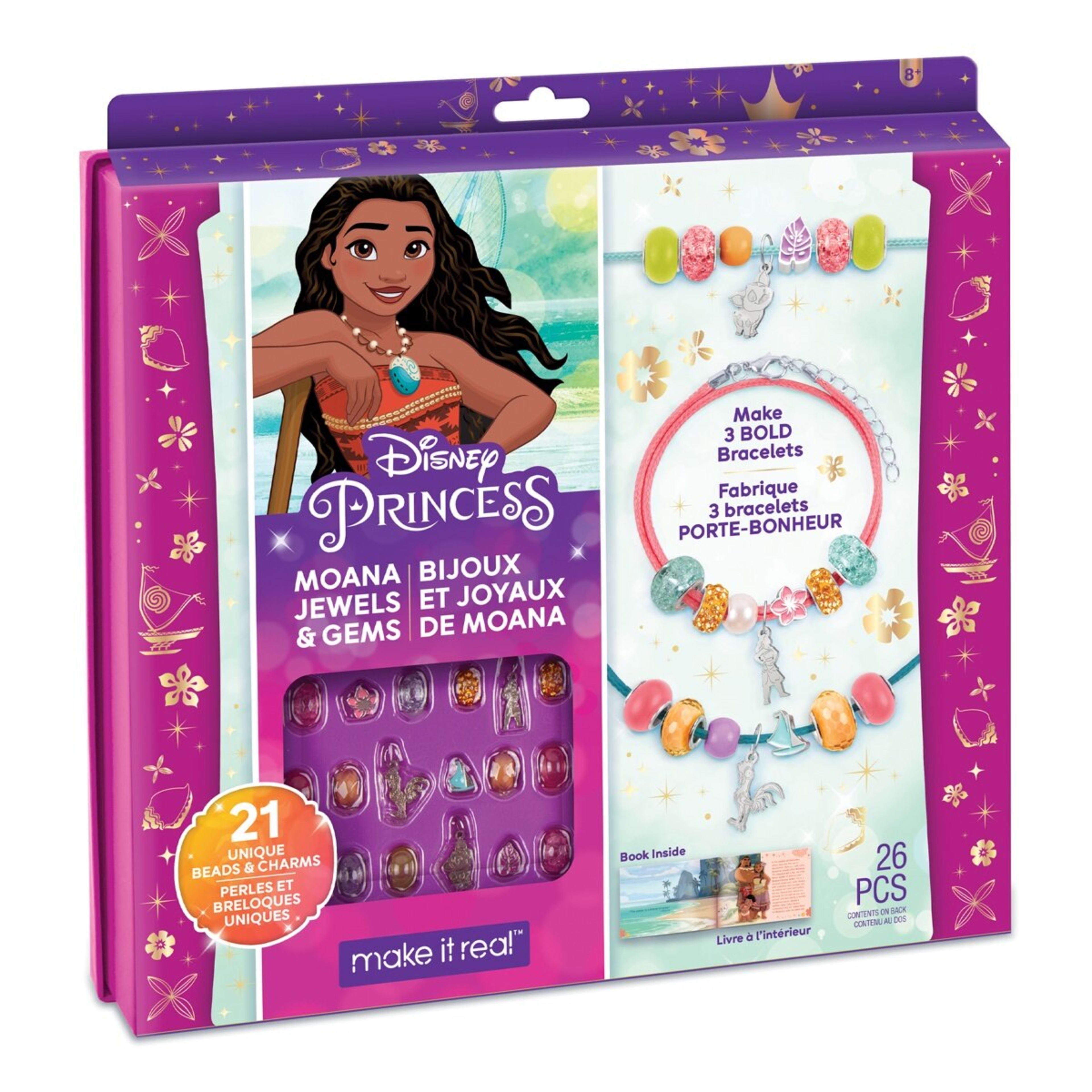 1 26 Piece Make It Real Disney Princess Moana Jewels and Gems Bracelet Set