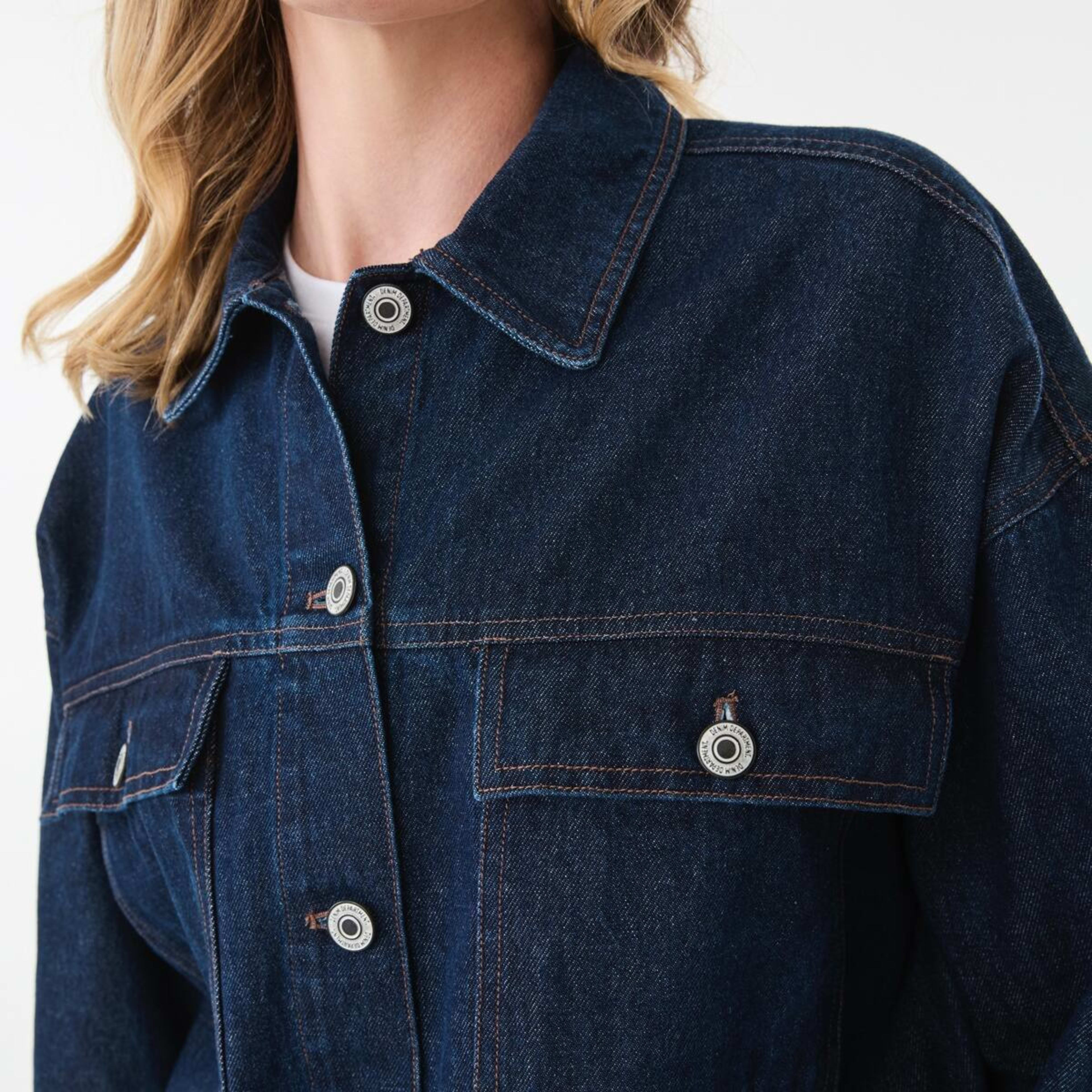 6 Denim Utility Shacket Indigo, 6 of 7