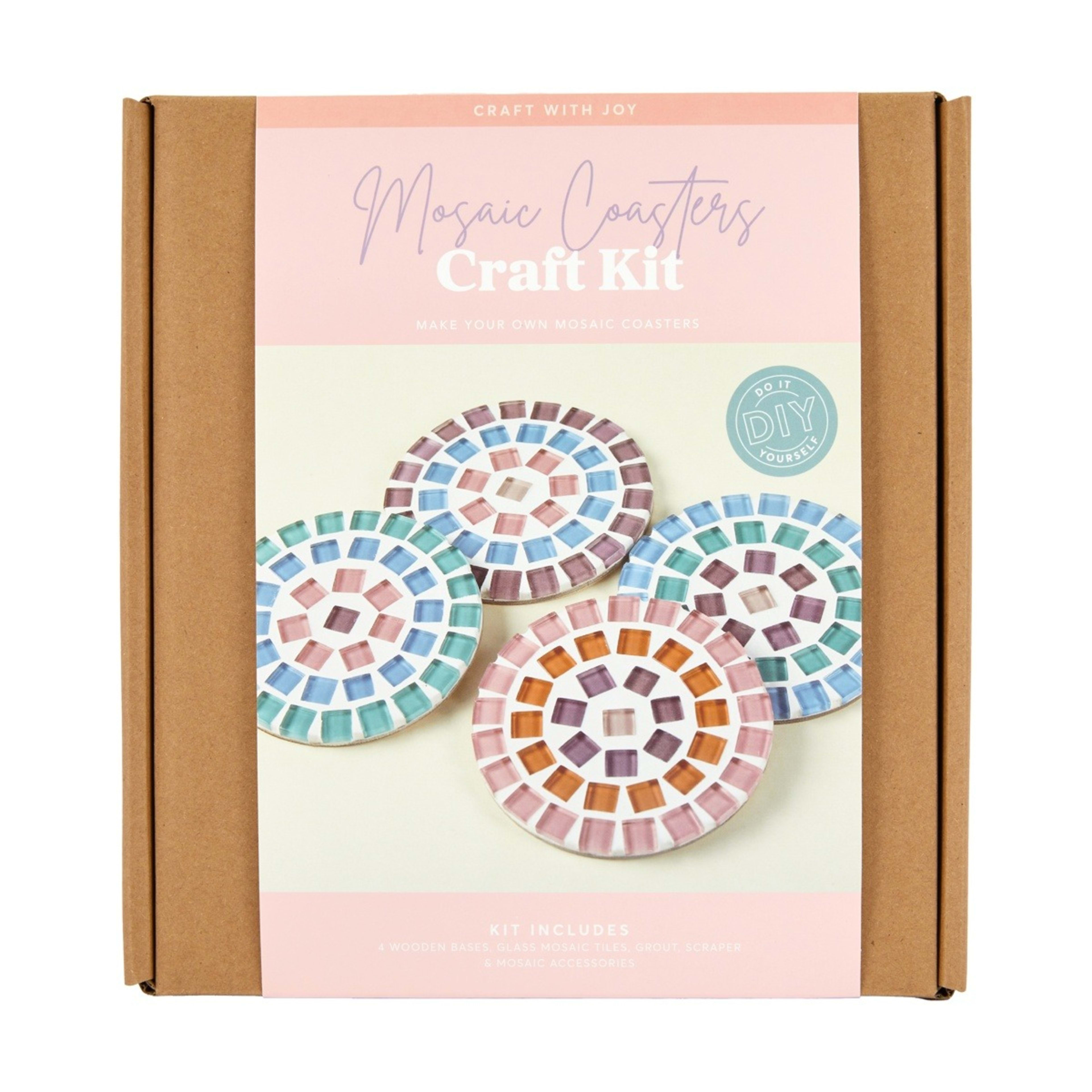 1 DIY Mosaic Coasters Craft Kit, 1 of 3