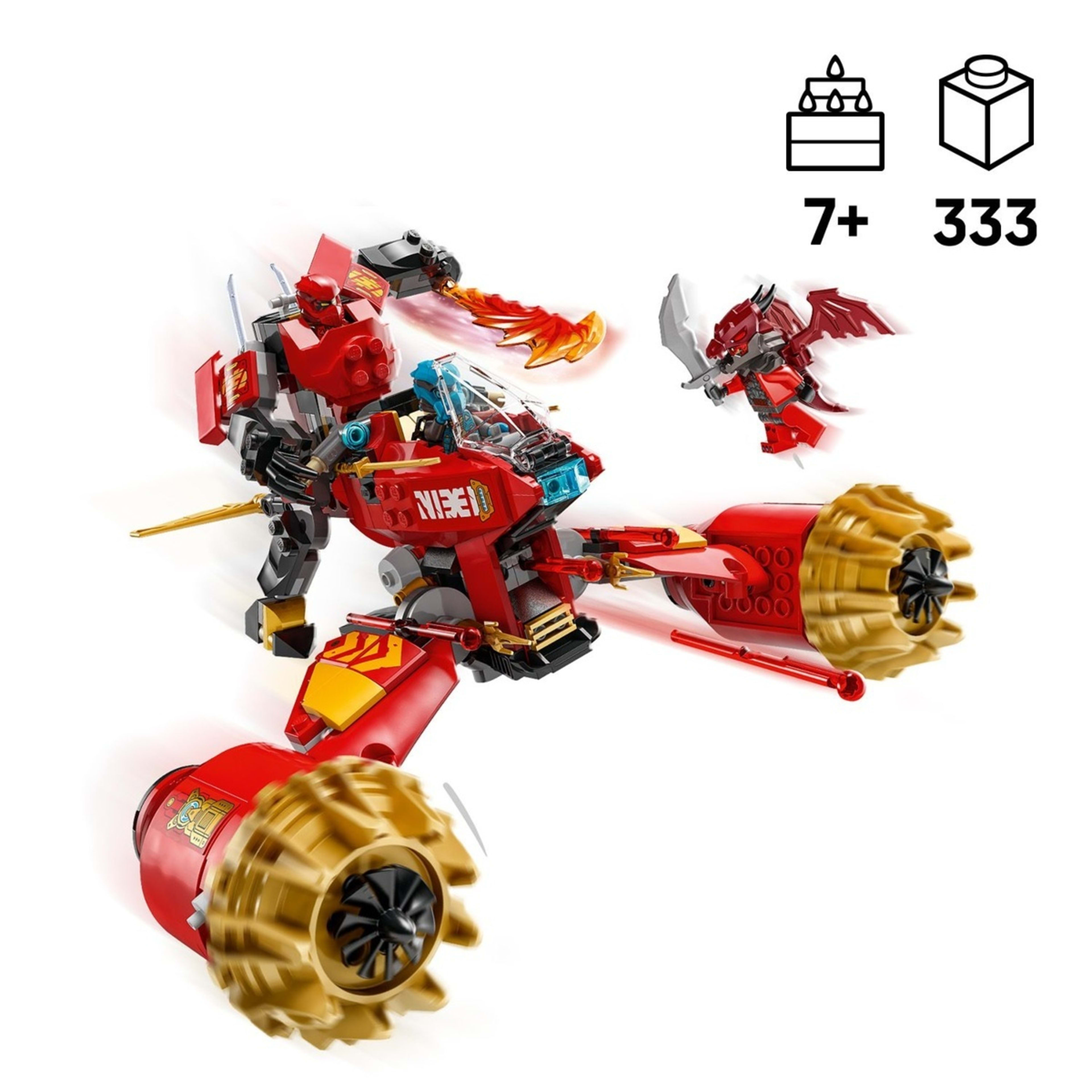 4 LEGO NINJAGO Kai's Mech Storm Rider 71830, 4 of 10