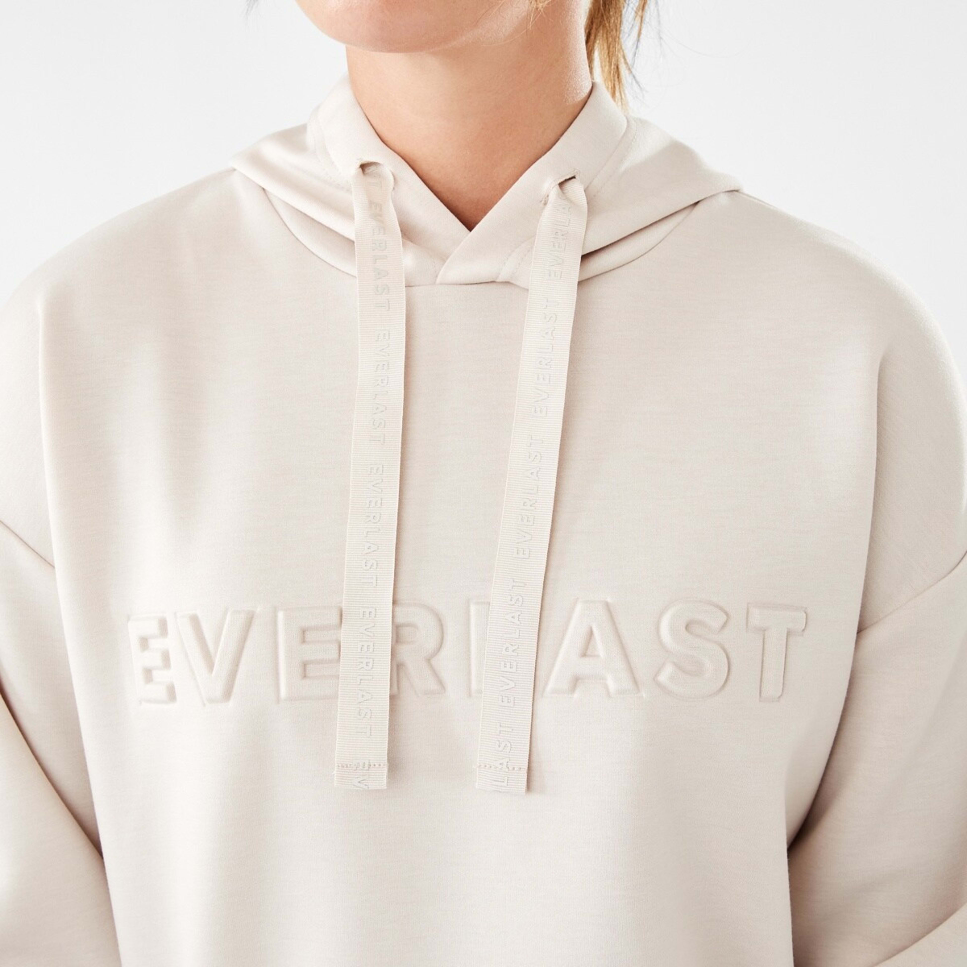 5 Everlast Womens Scuba Hoodie El Simple Cool Beige, 5 of 7
