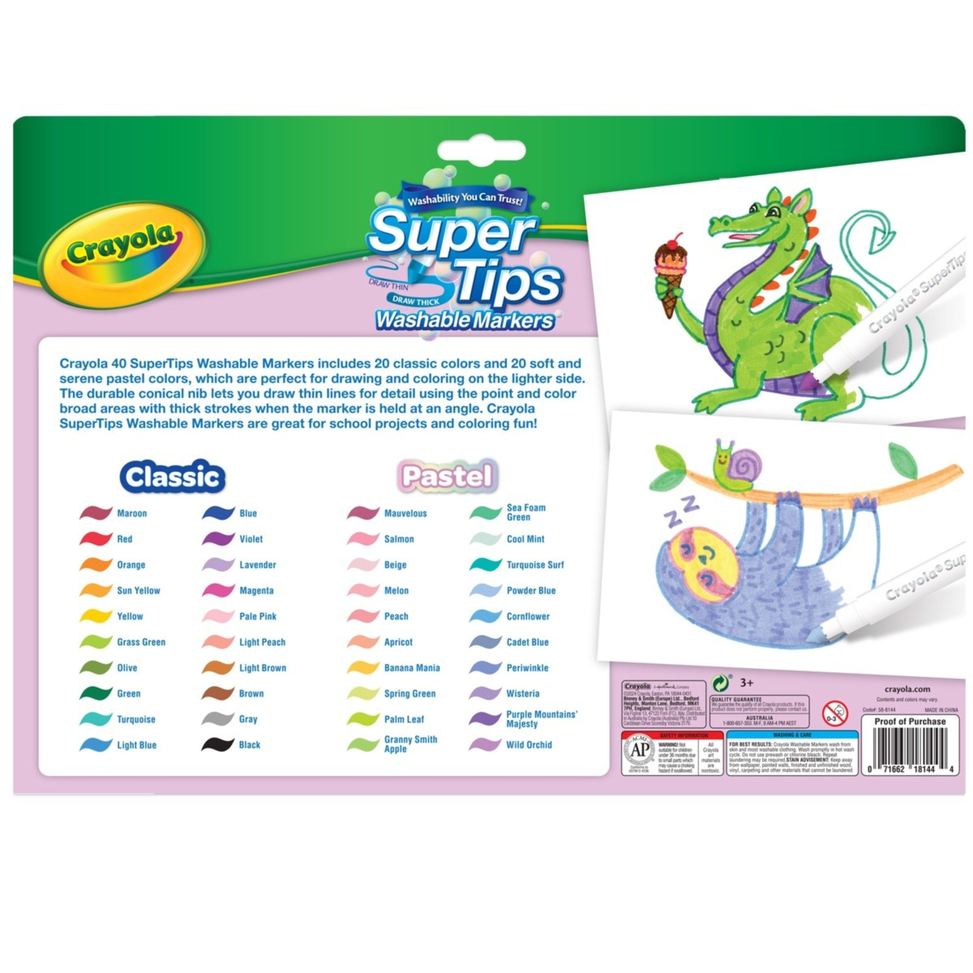 40 Pack Crayola SuperTips Washable Markers Kmart