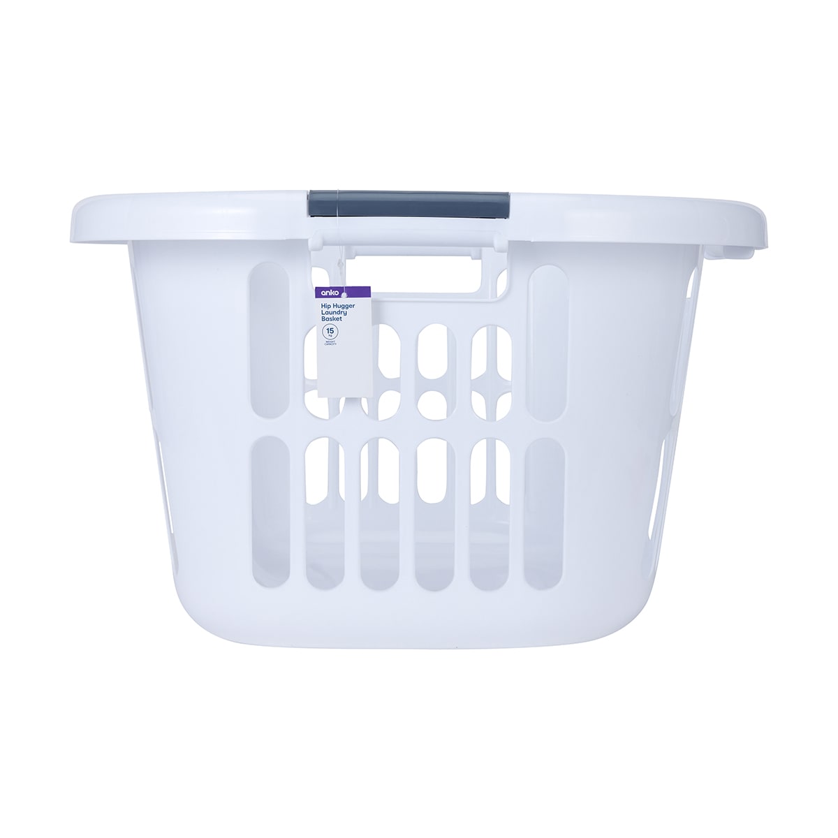 Hip Hugger Laundry Basket White Kmart