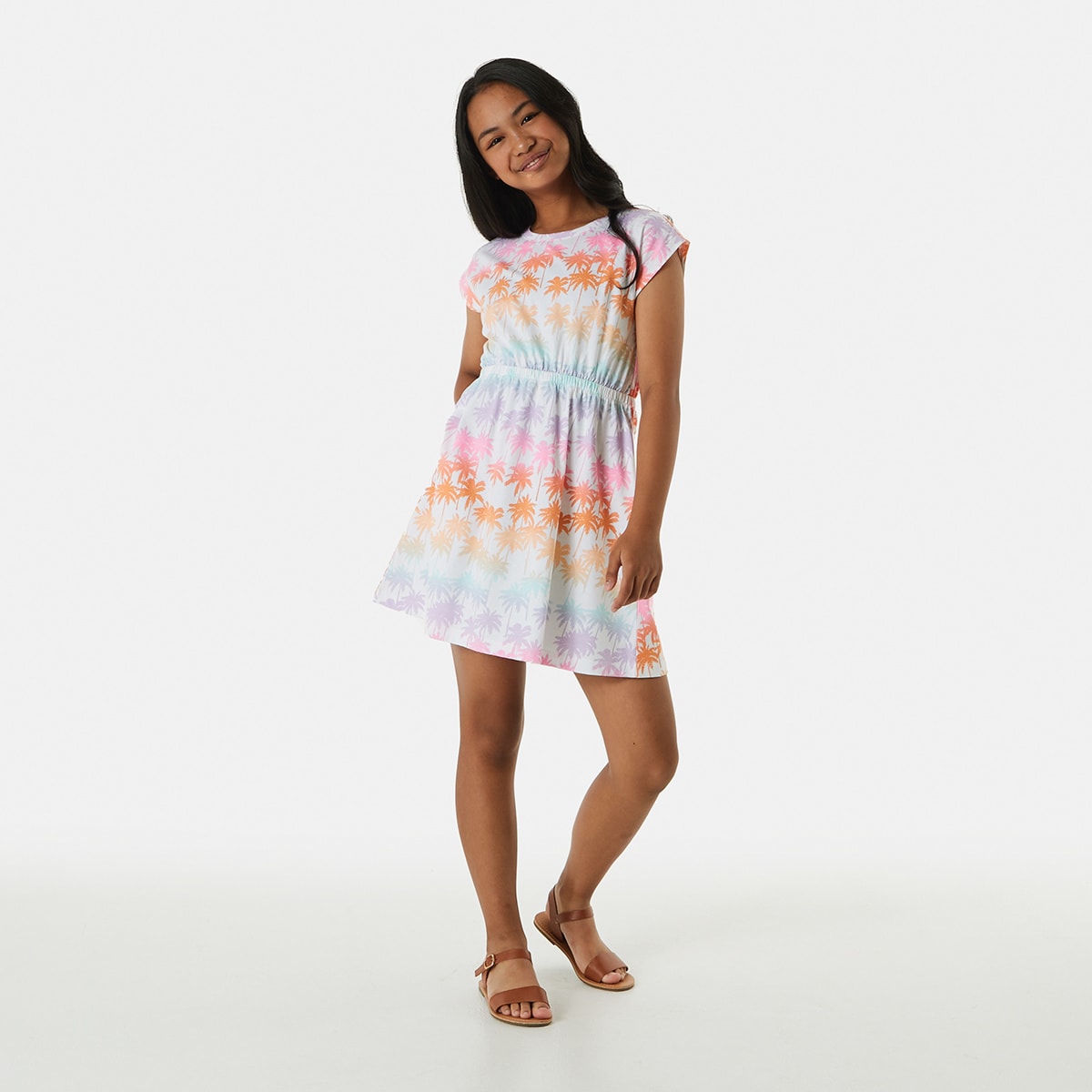 Gathered Waist Knit Dress Kmart