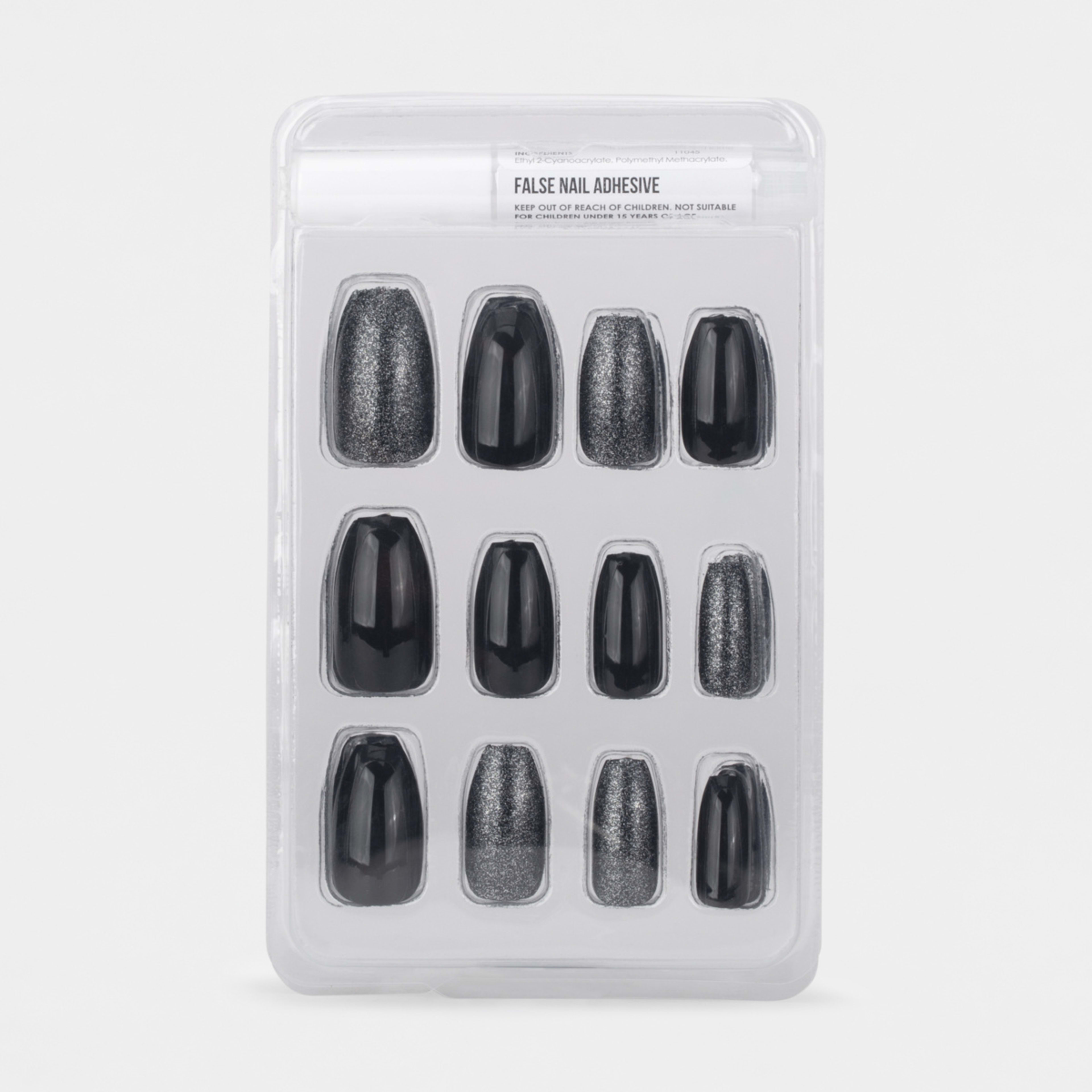 OXX Cosmetics 24 Pack Artificial Nails with Adhesive Coffin Shape