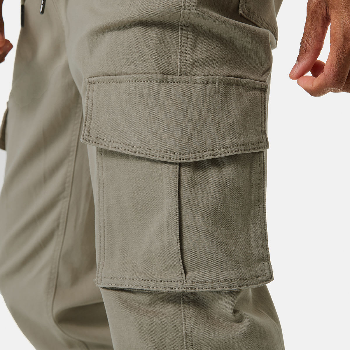Elastic Waist and Cuffed Cargo Pants Kmart