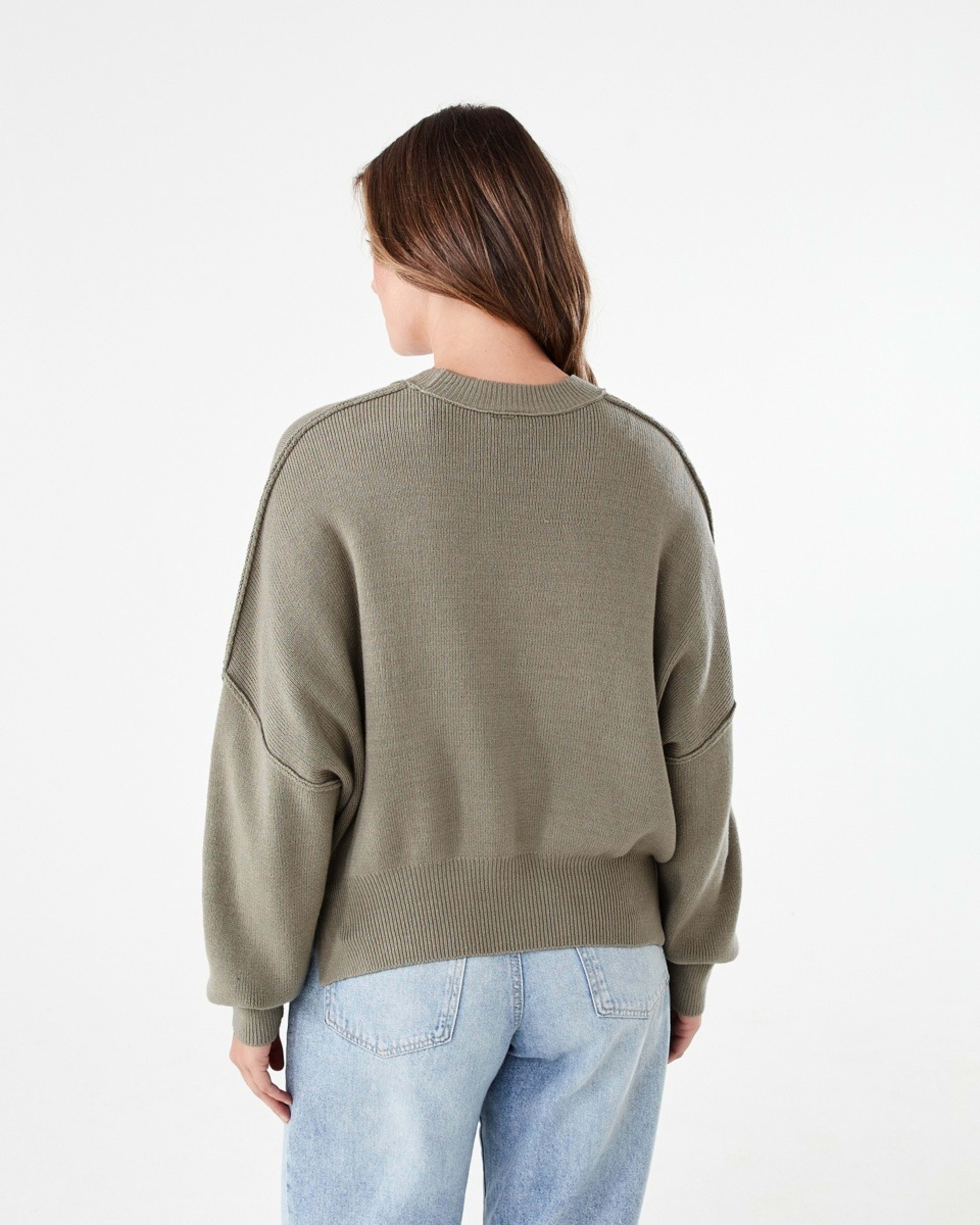 3 Oversized Crew Neck Jumper LIGHT KHAKI, 3 of 7