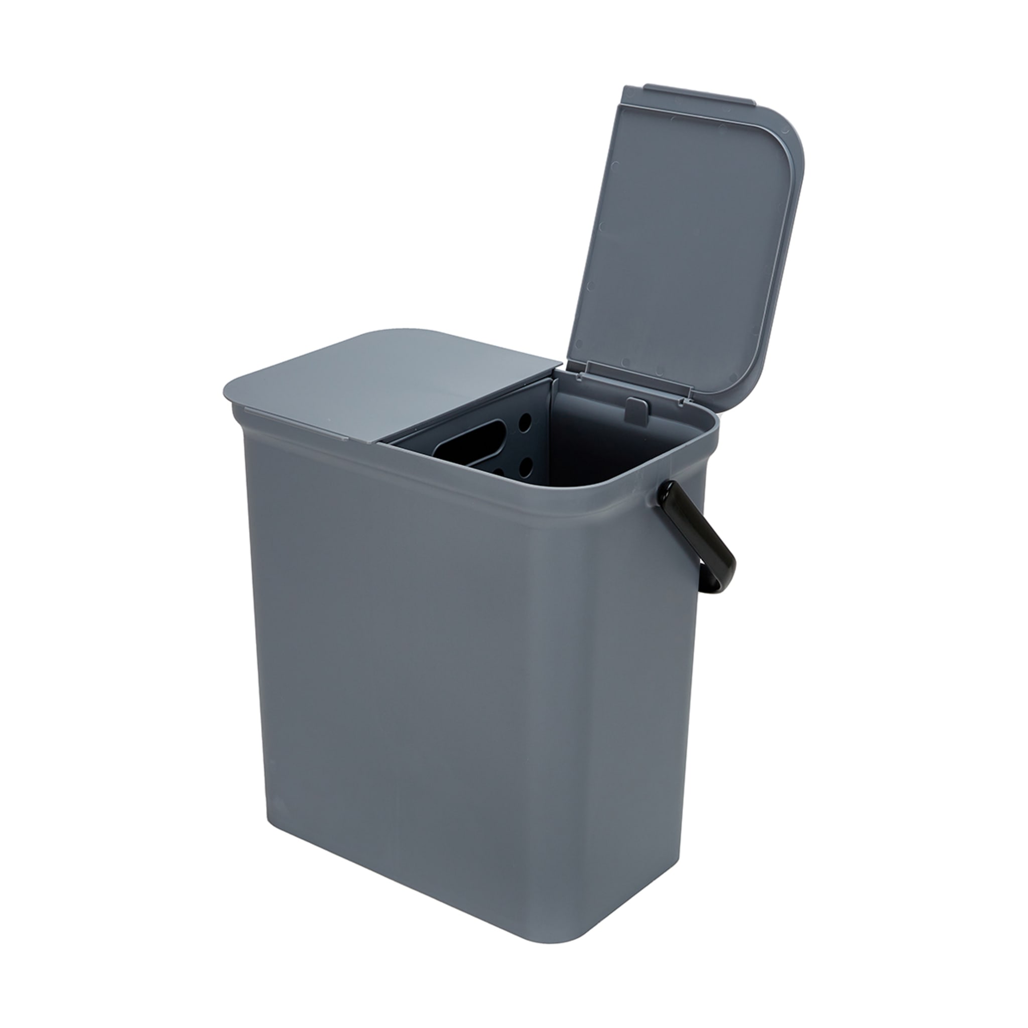 28L Grey Flip Top Recycle Bin Kmart