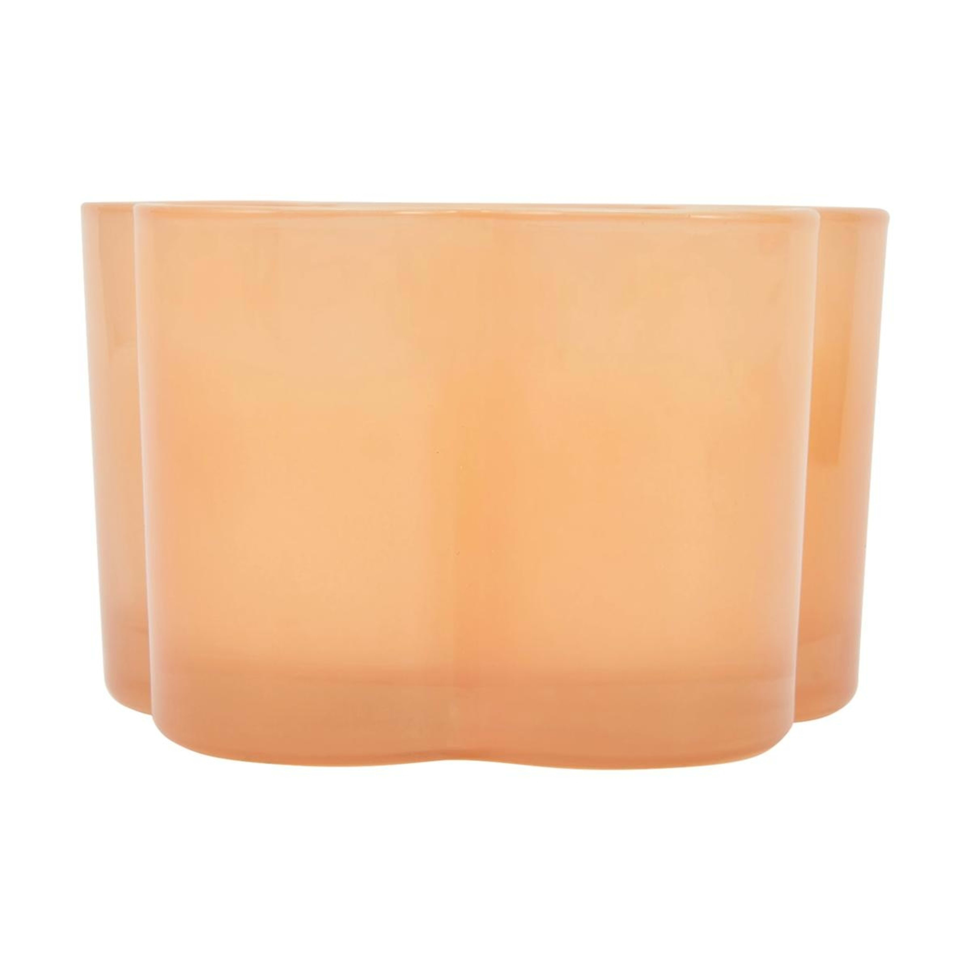 1 Peach Flower Glass Candle, 1 of 4