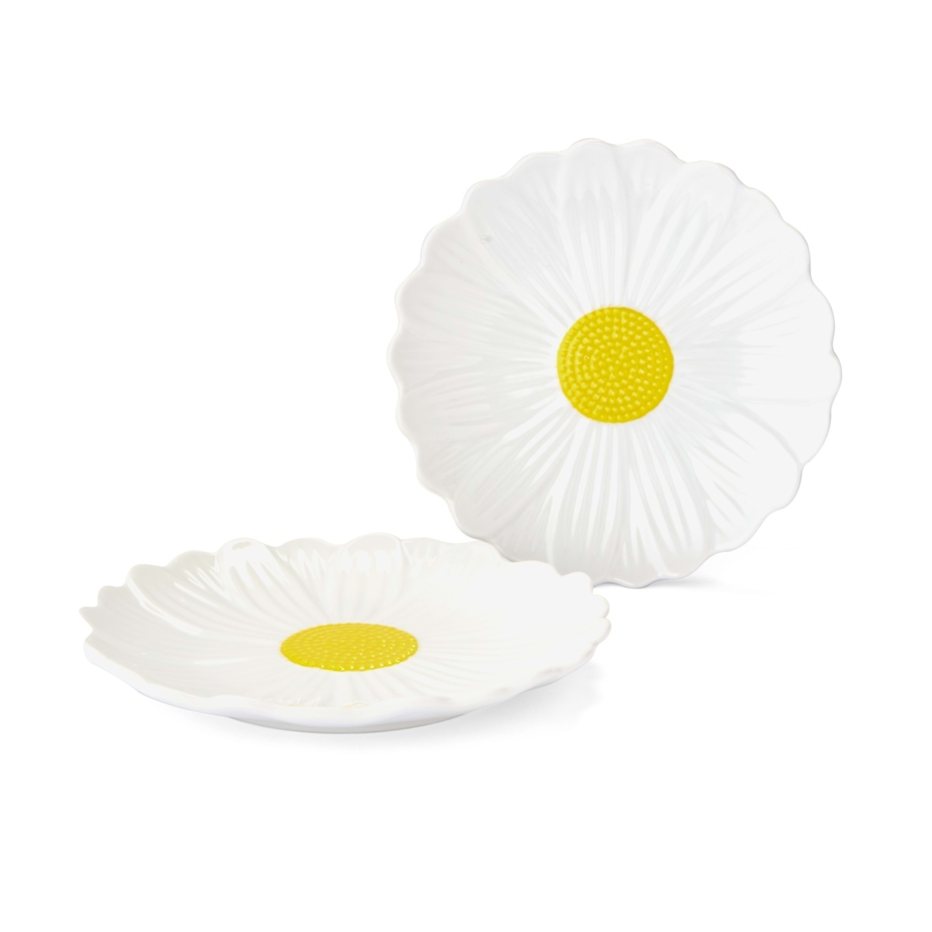 1 2 Pack White Daisy Side Plates, 1 of 7